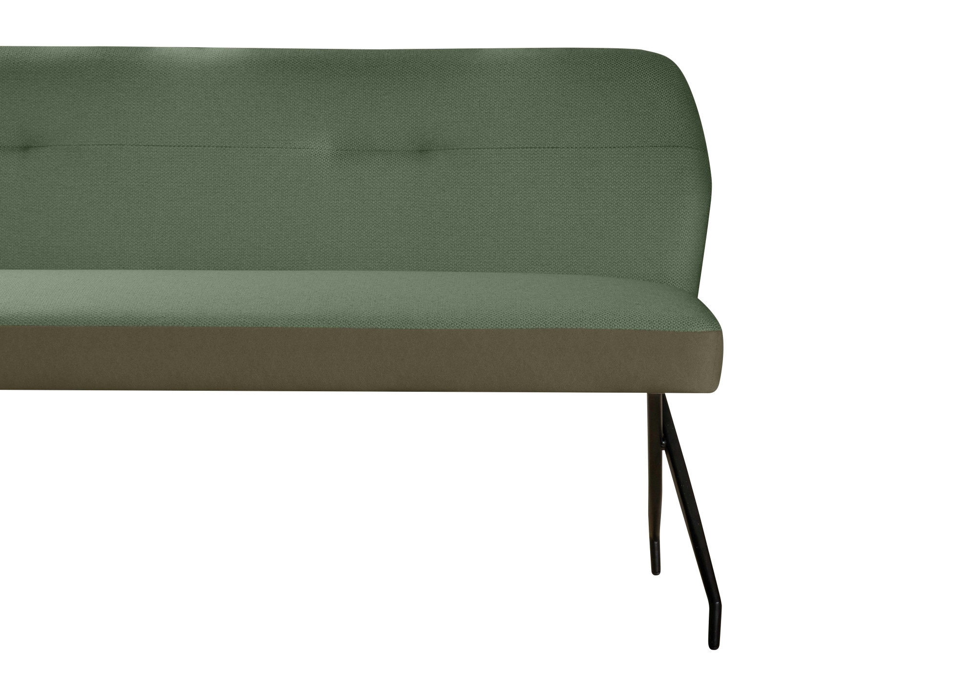 GOODproduct Banc d'angle »Bruna Esszimmerbank, Bank, Küchenbank, Polsterbank« Mattschwarzes Metallgestell, 2-Stoff-Design, Wellenfederung im Sitz