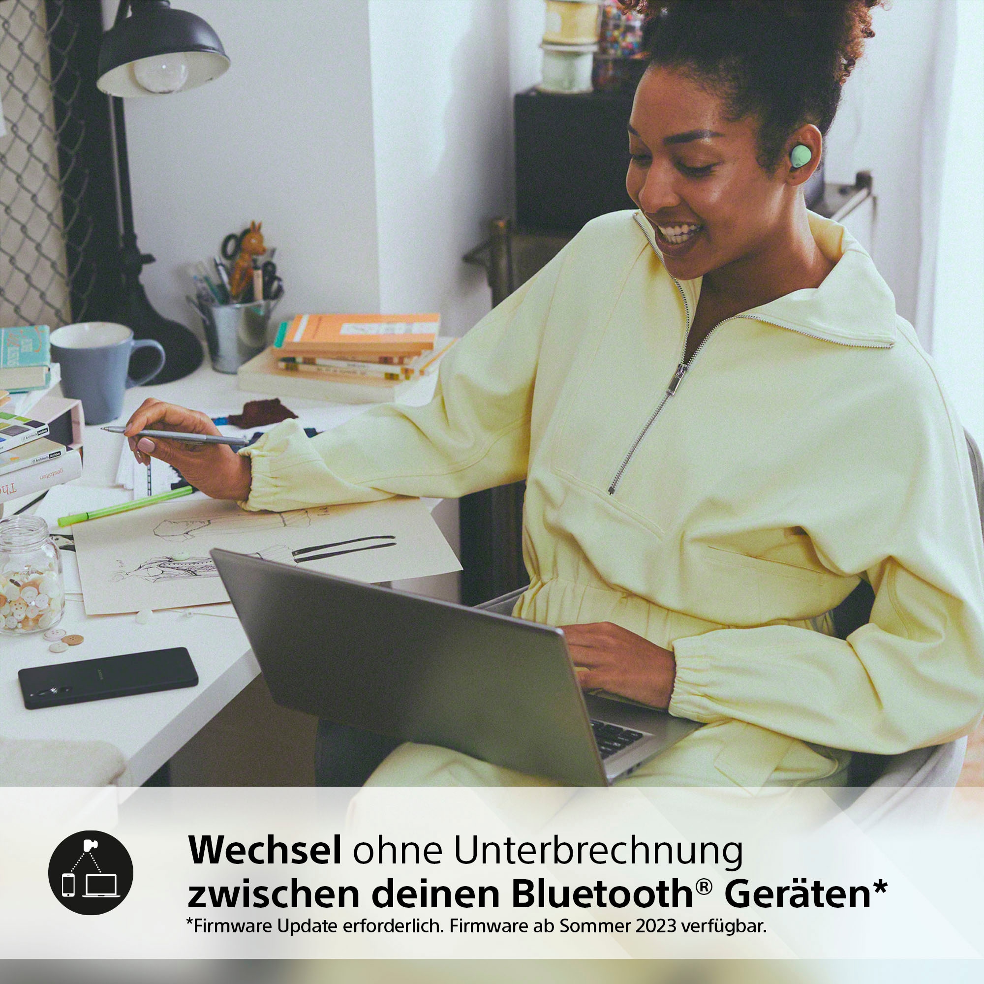 Sony Écouteurs intra-auriculaires sans fil »WF-C700N« bis 20 Std. Akkulaufzeit, Multipoint Connection