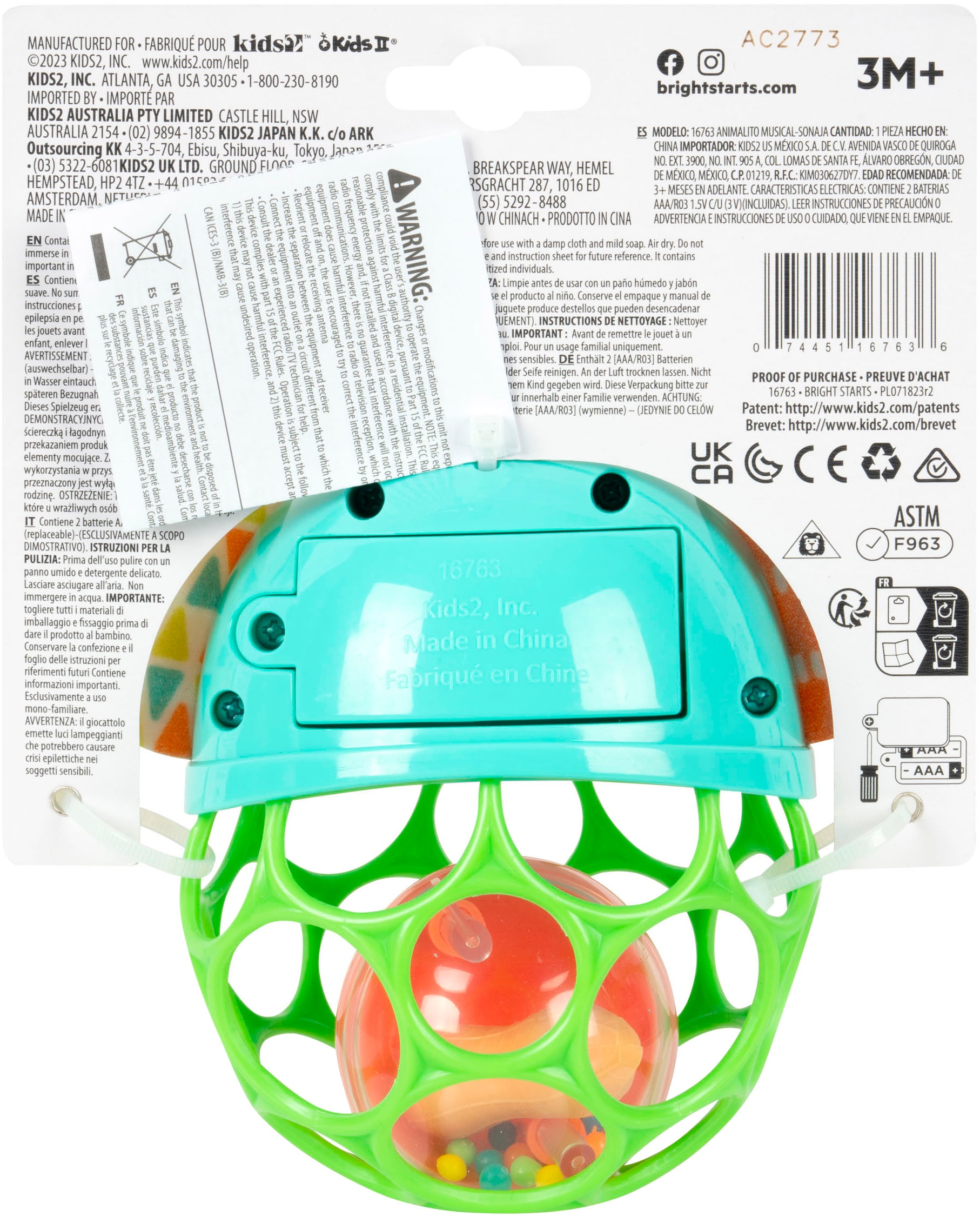 Bright Starts Lernspielzeug »Giggle & Glow  Musical Light-Up Toy« mit Licht und Sound