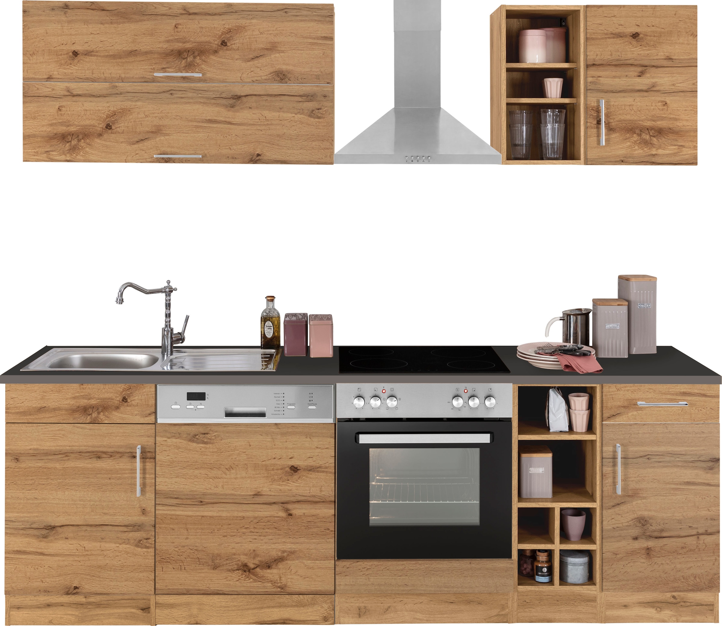 KOCHSTATION Küchenzeile »KS-Colmar« ohne E-Geräte, Breite 240 cm