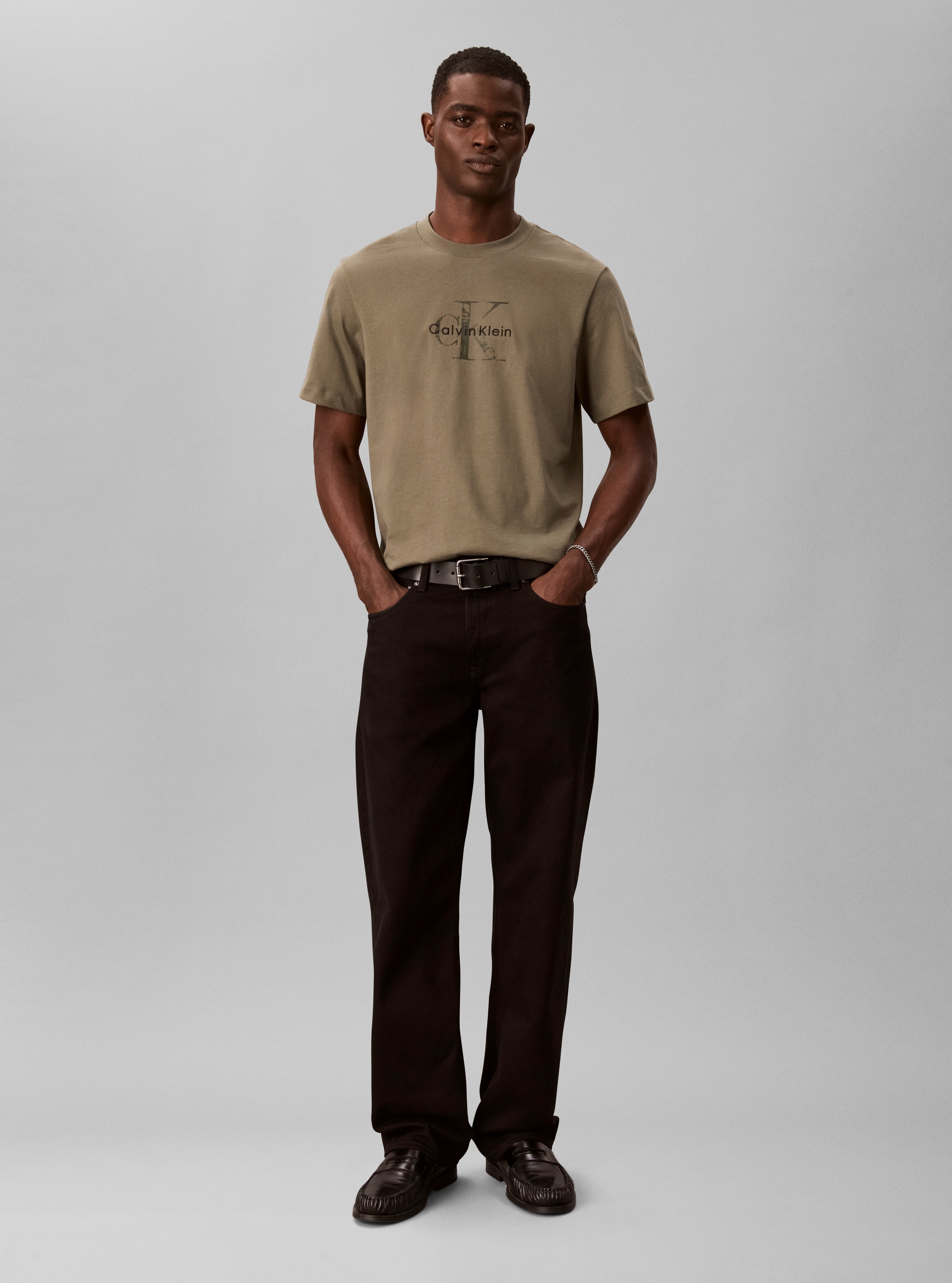 Calvin Klein Jeans T-shirt Col rond, coupe Regular Fit, logo imprimé