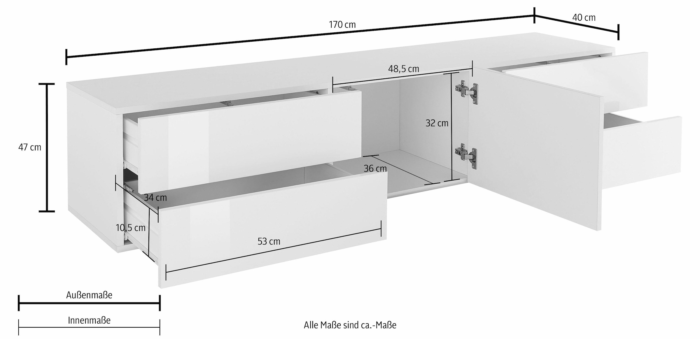 INOSIGN Table basse »Metis« Breite 170 cm