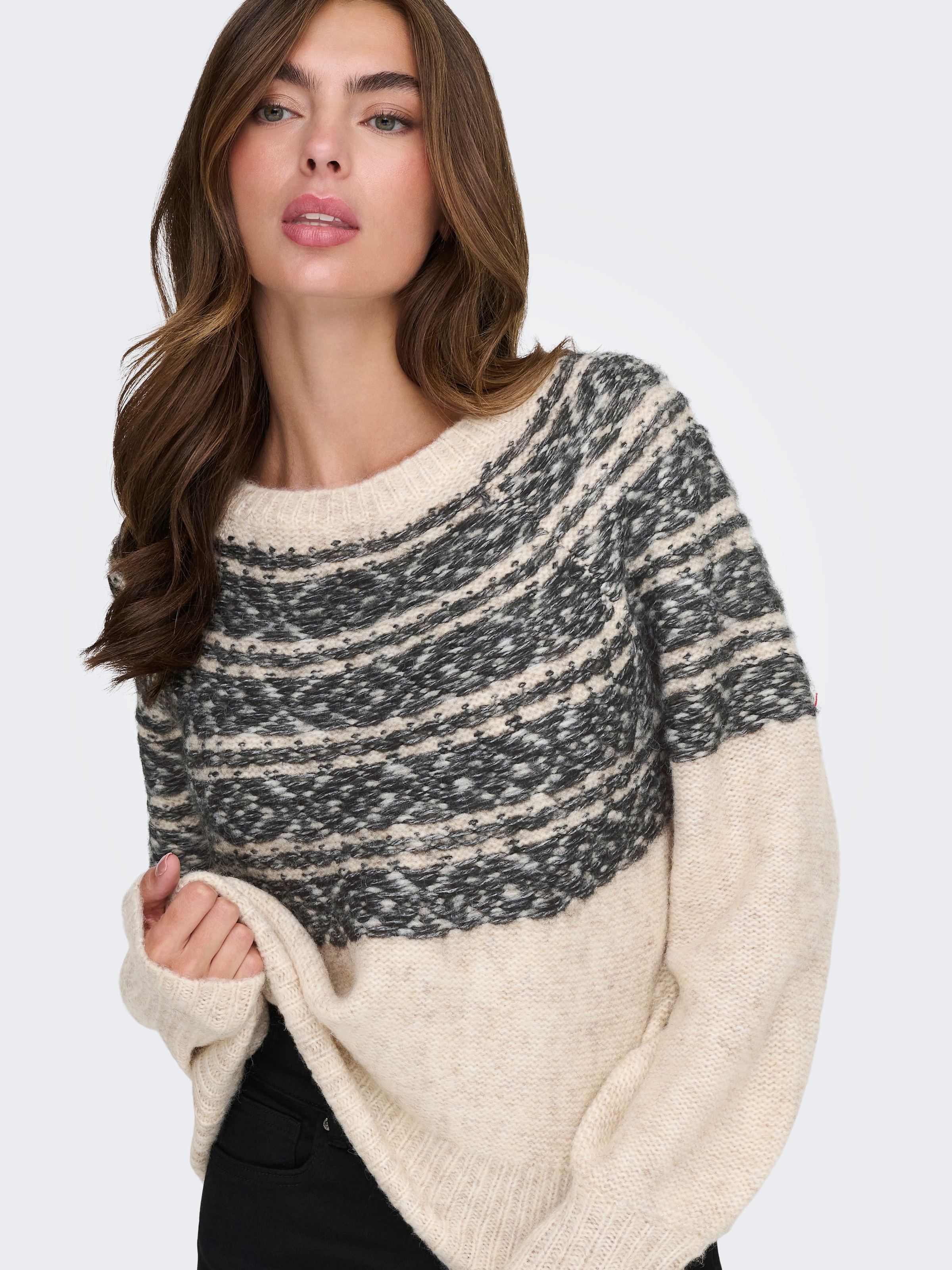 ONLY Strickpullover »ONLSIDONA LIFE LS JQ O-NECK KNT«