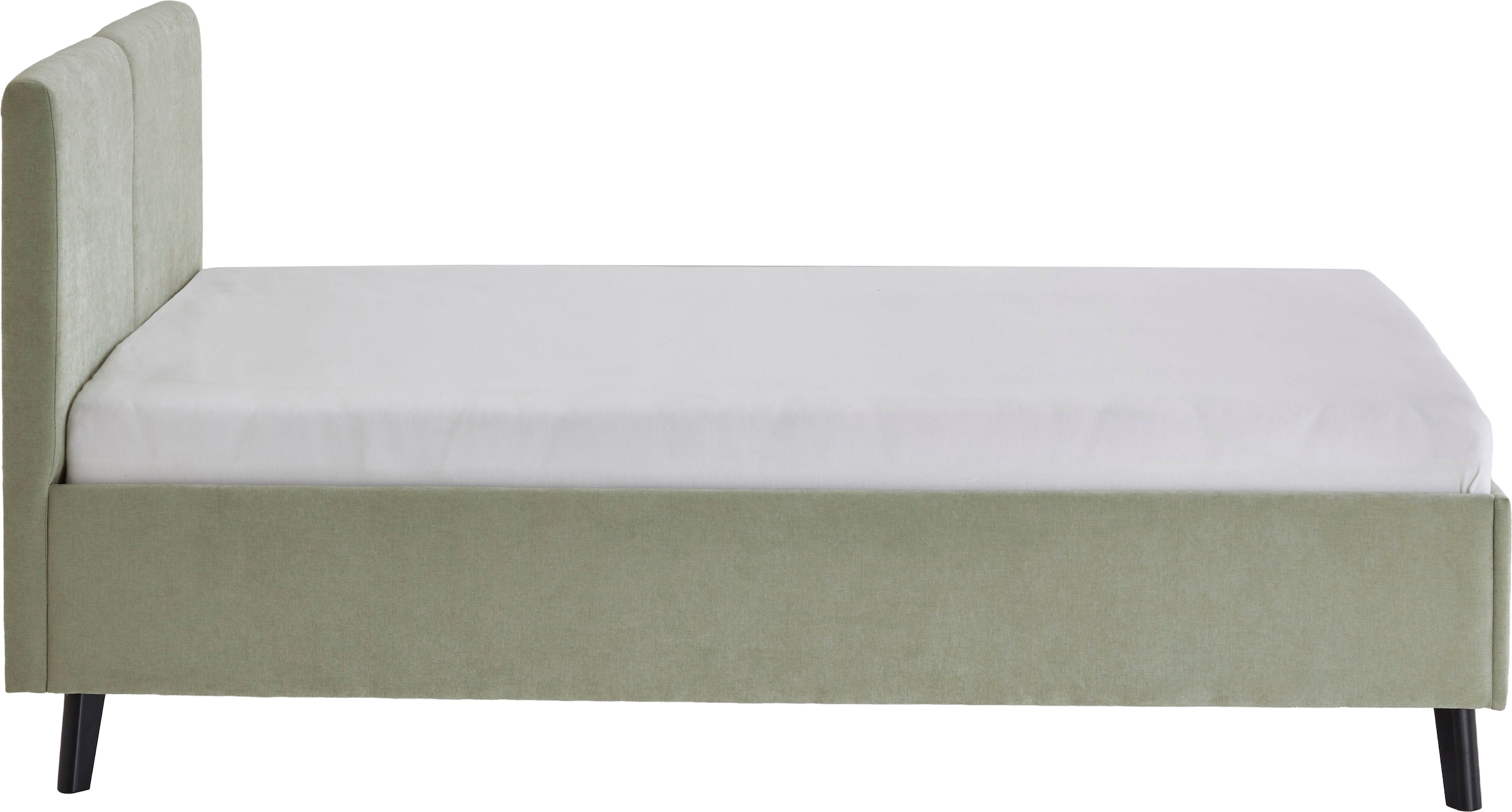 meise.möbel Polsterbett »Piano, in verschiedene Farben und Breiten erhältlich« wahlweise mit schwarzem oder eichefarbigem Holzfuss