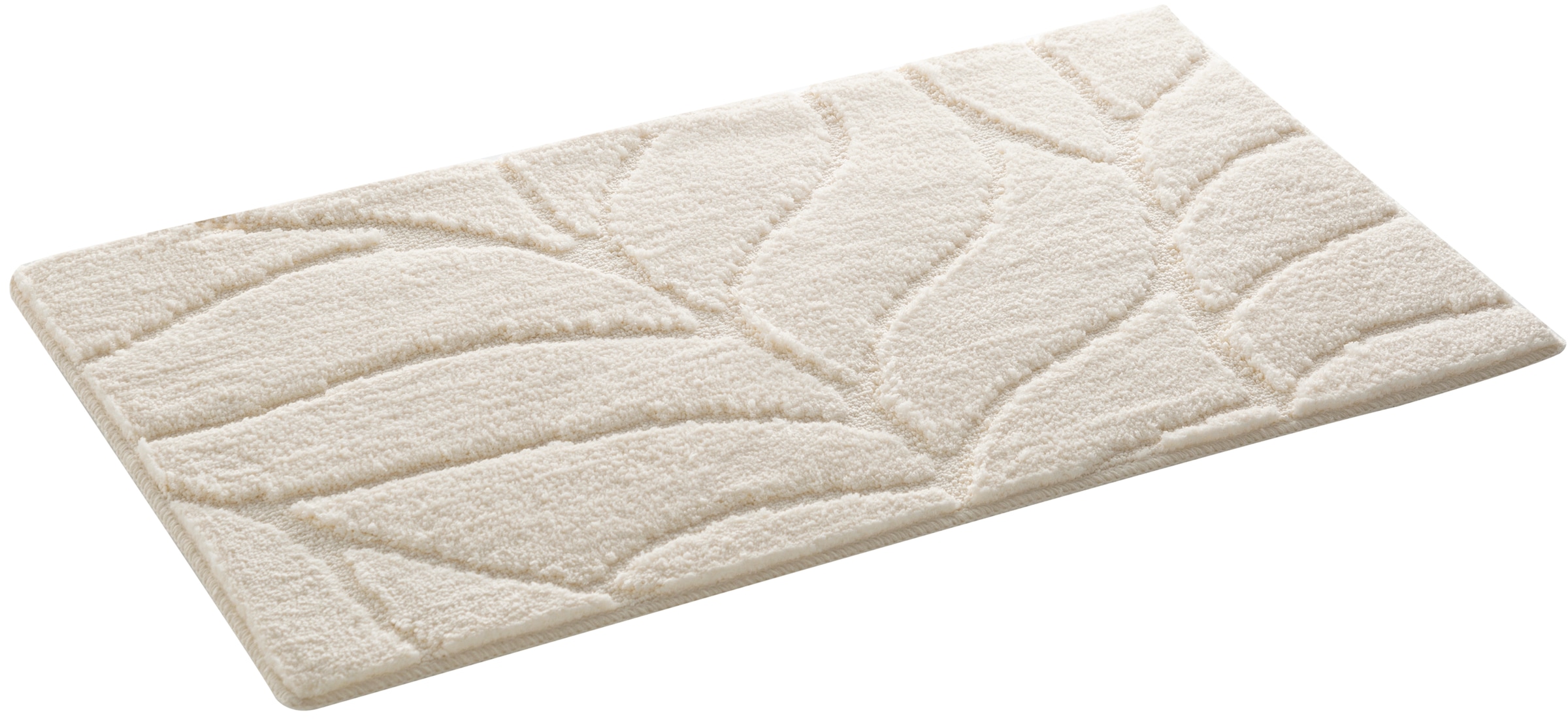 my home Tapis de bain »Epense, Badvorleger, Badezimmer Teppich, Duschmatte mit Blattstruktur« Höhe 10 mm Badteppich, Uni, Blätter, Hoch-Tief, verschiedene Farben und Grössen