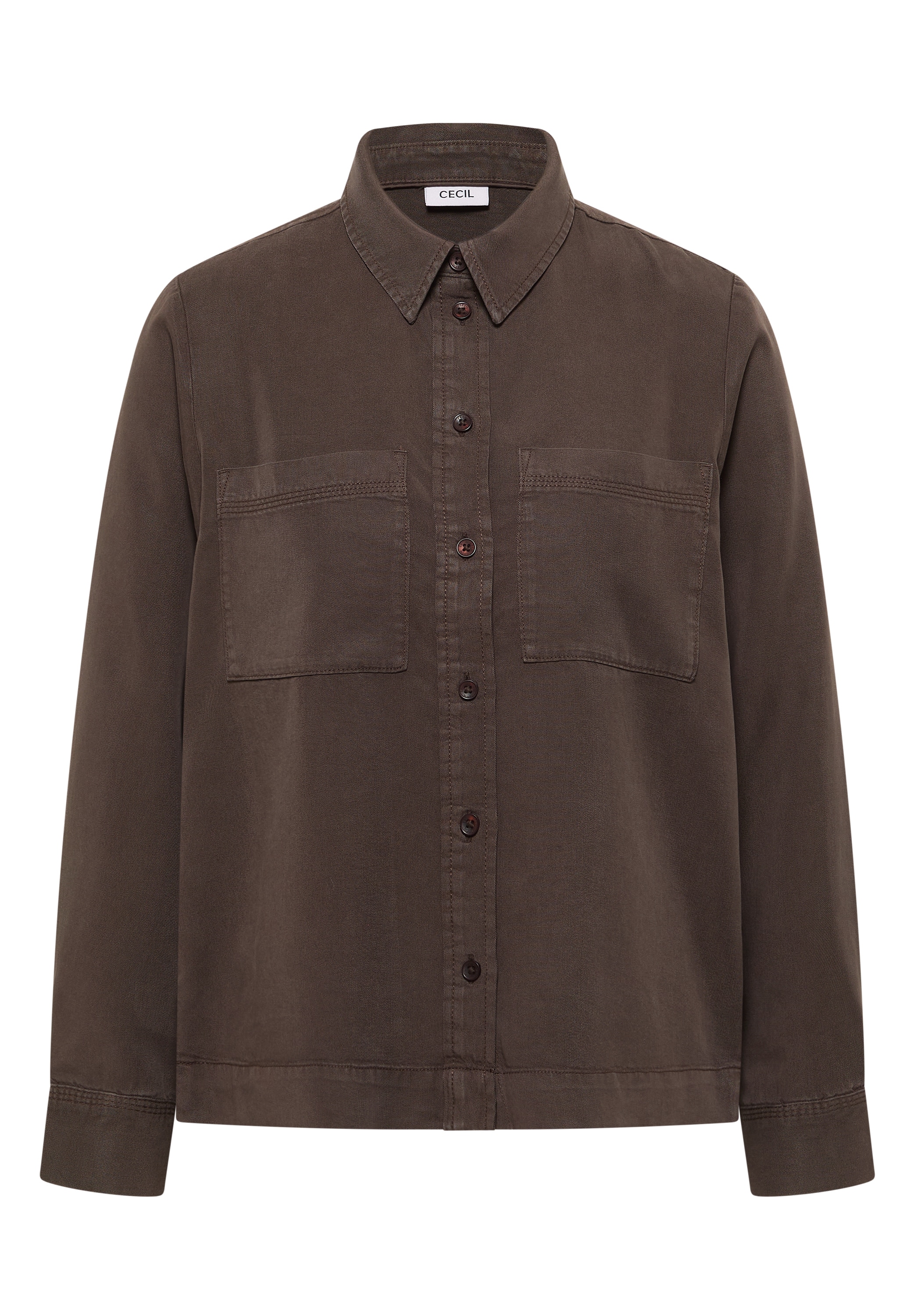 Cecil Blouse à manches longues aus atmungsaktivem Lyocell