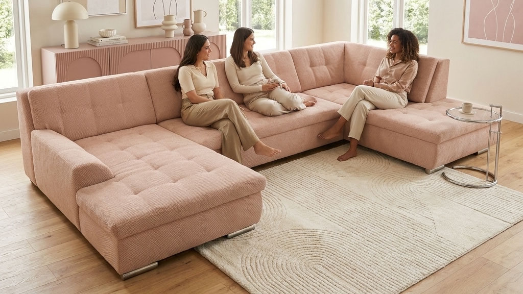 GOODproduct Paysage de salon »Tornby 360 x 201 cm, mit Steppungen, modern & stabil« forme en L, revêtement Pet Friendly adapté aux animaux