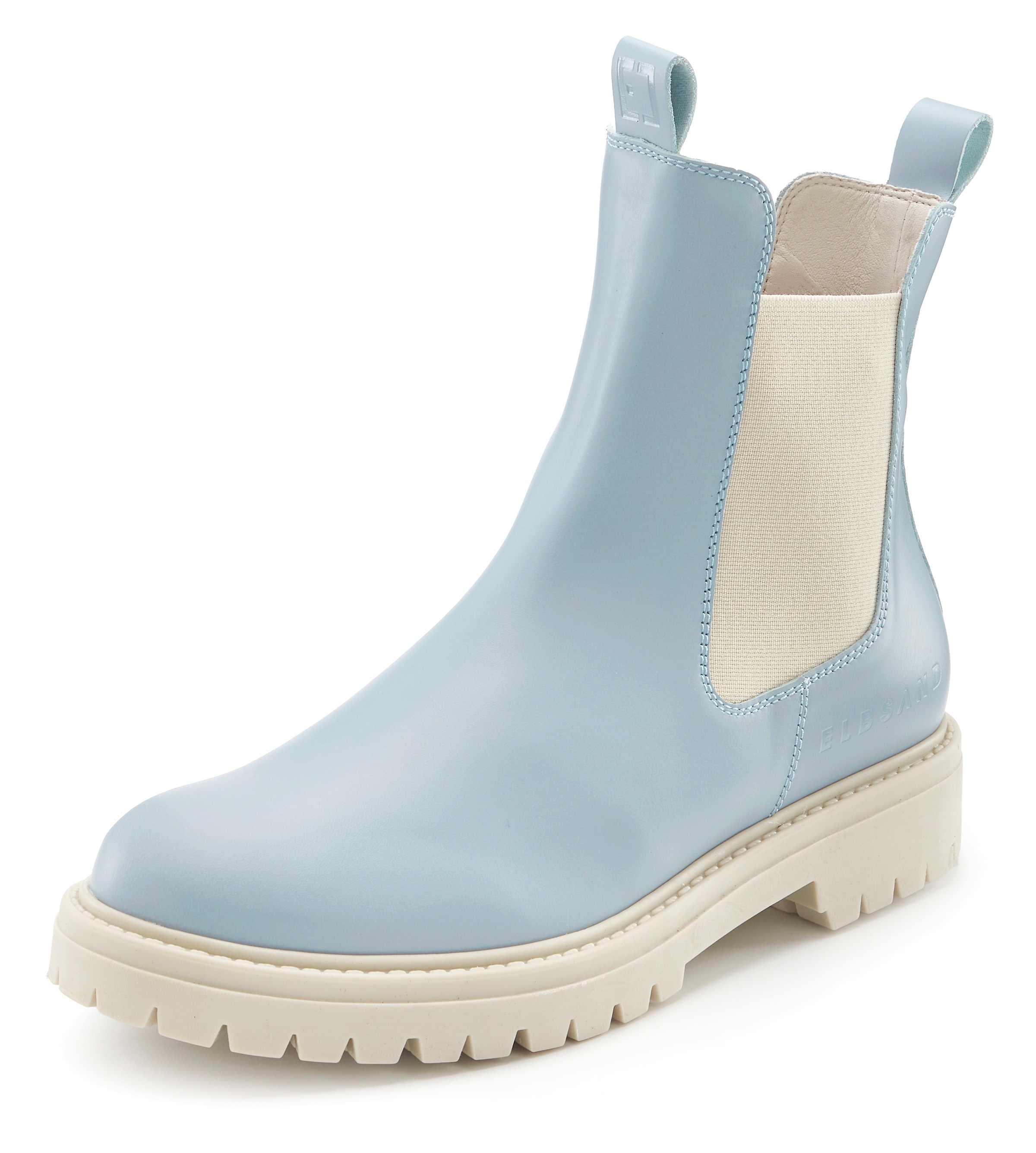 Elbsand Stiefelette »Schlupfstiefel, Bikerboots, Sommerstiefelette, Lederstiefelette«  Chelseaboots aus Leder mit Stretch-Einsätzen