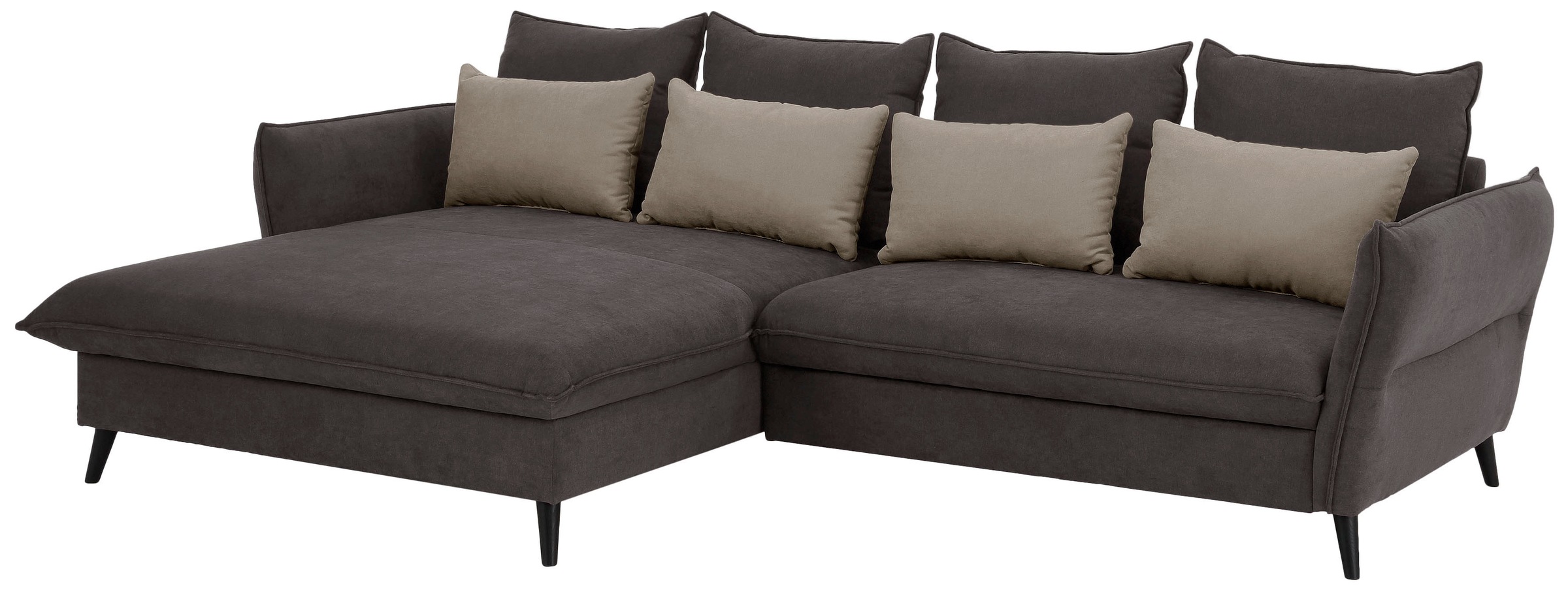 Home affaire Canapé d'angle »Tirano, moderne Optik, komfortabel, Breite 274cm,L-Form« wahlweise mit Bettfunktion und Bettkasten