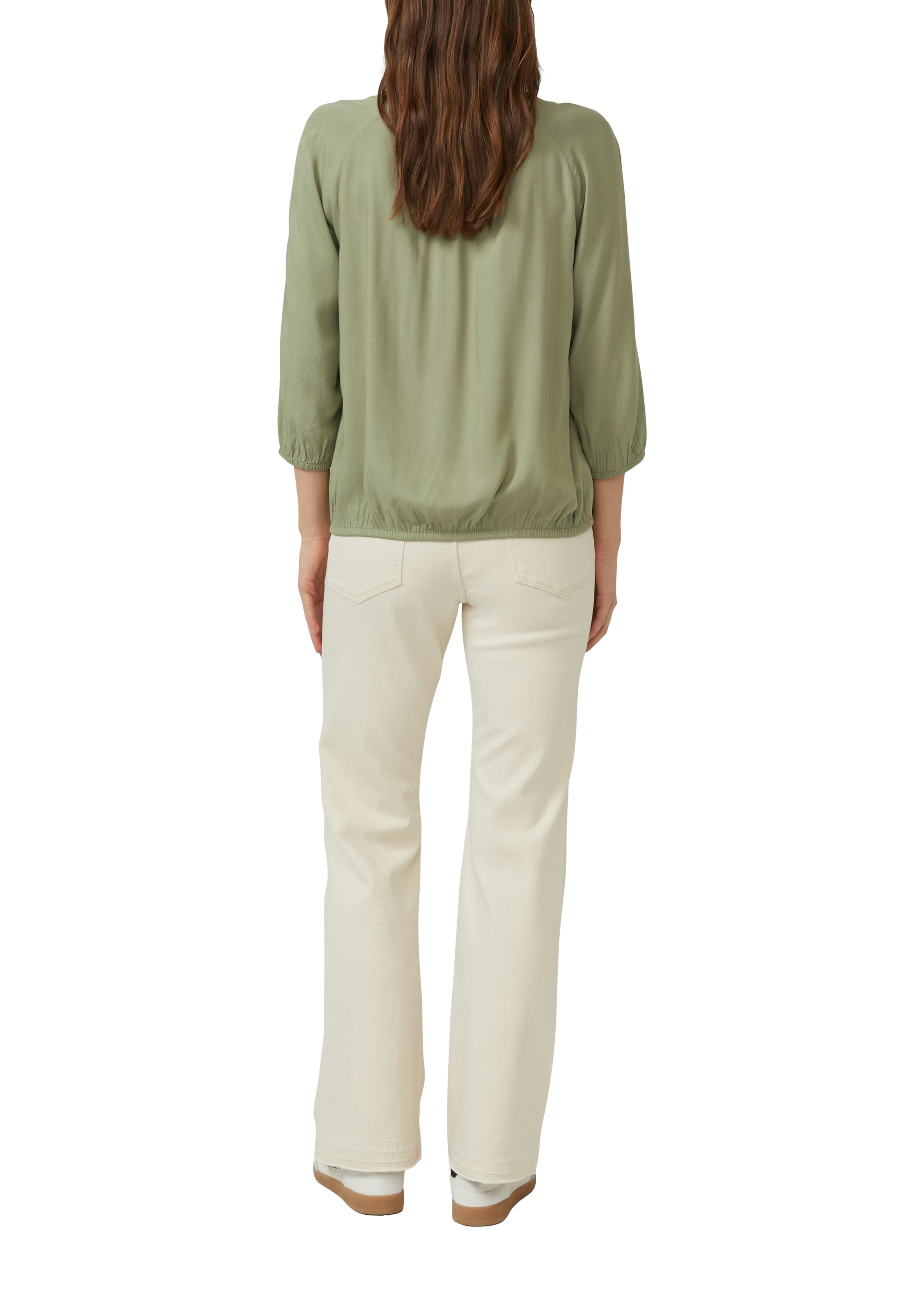 s.Oliver Blouse à enfiler mit elstsichem Bund und aus reiner Viskose