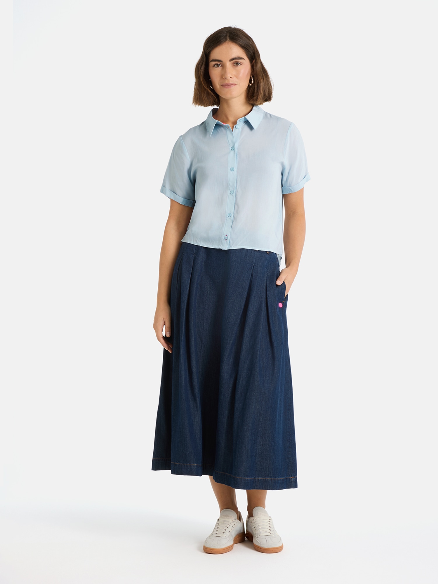 Lieblingsstück Blouse chemise »RulaEP« mit Umschlagsaum an den Ärmeln, lockerer Fit