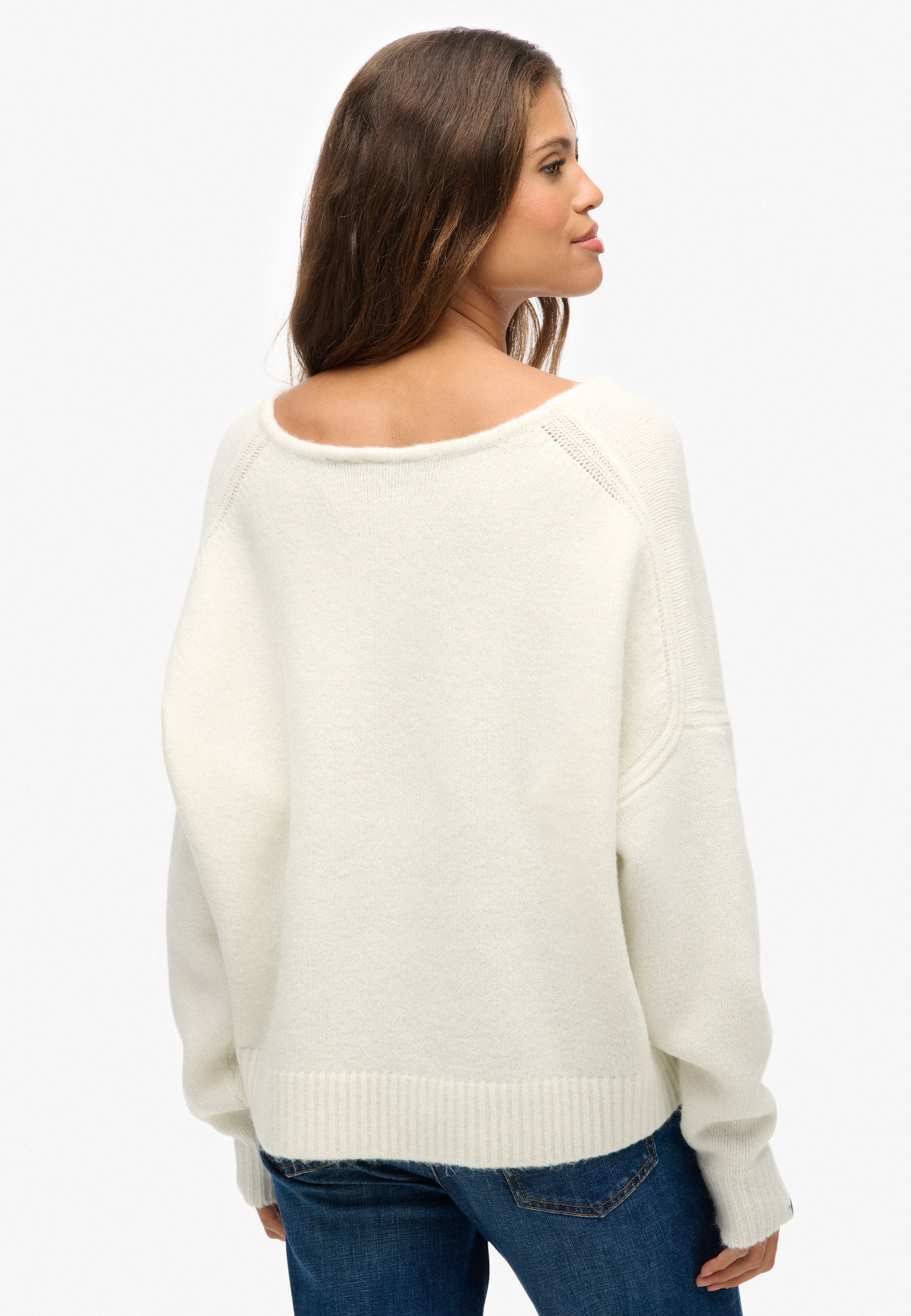 Superdry Strickpullover »BRUSHED OS V NECK JUMPER«
