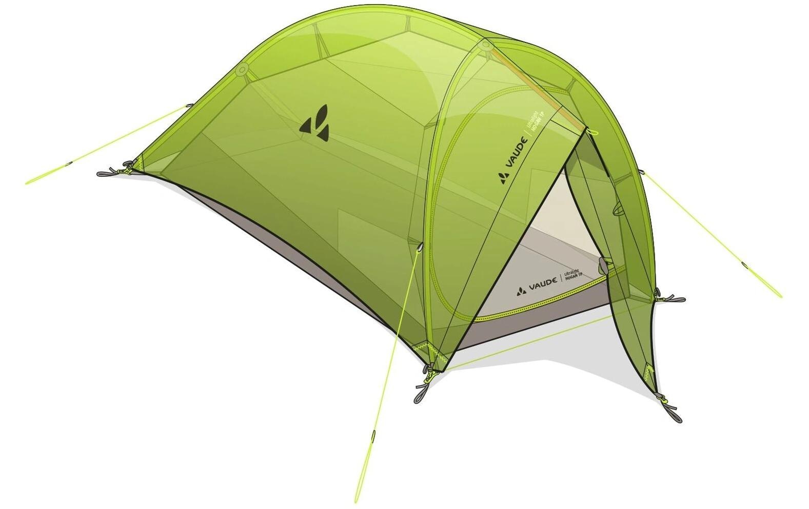 VAUDE Tente pour motards »Ultralight Hogan 1P wild lime« 1 Personen