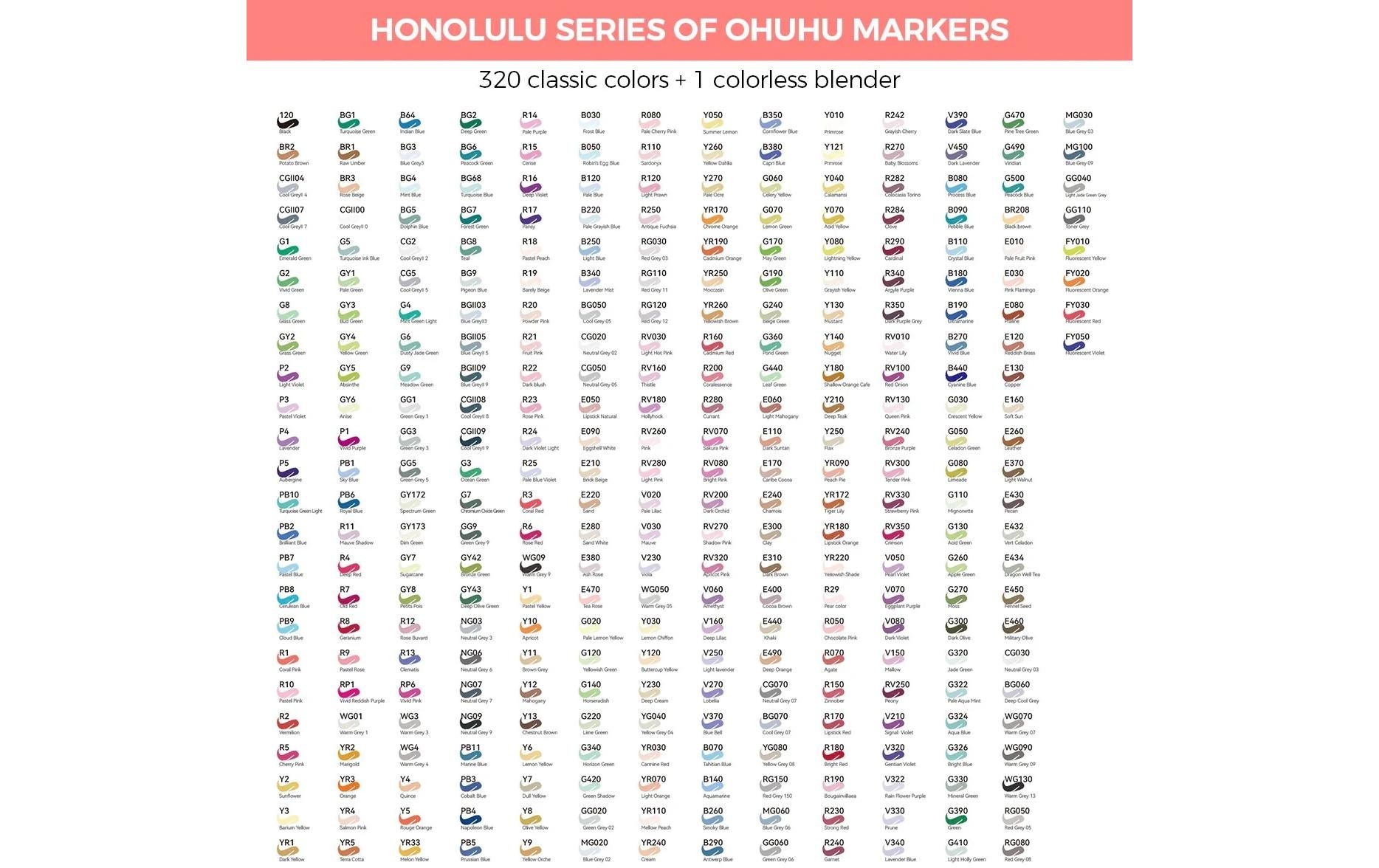   Marqueur »Ohuhu Honolulu (320 Stk.) 320 Stück«