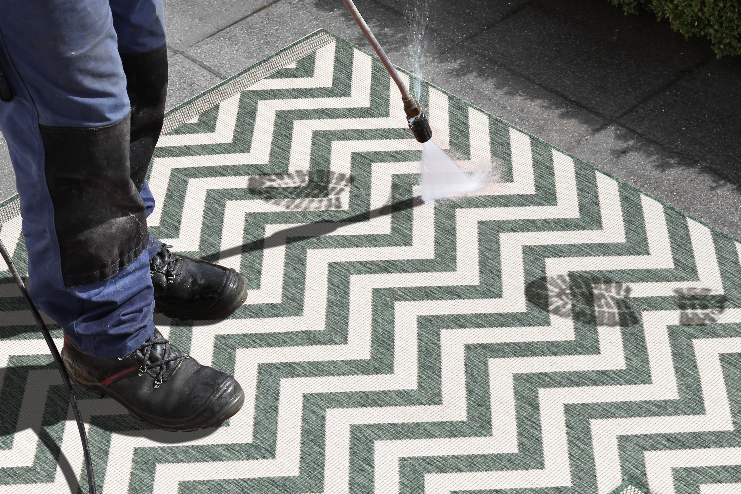 NORTHRUGS Teppich »Palma Wendeteppich« rechteckig 5 mm Höhe In-& Outdoor, Wetterfest, Balkon, Läufer, Wohnzimmer, Wasserfest