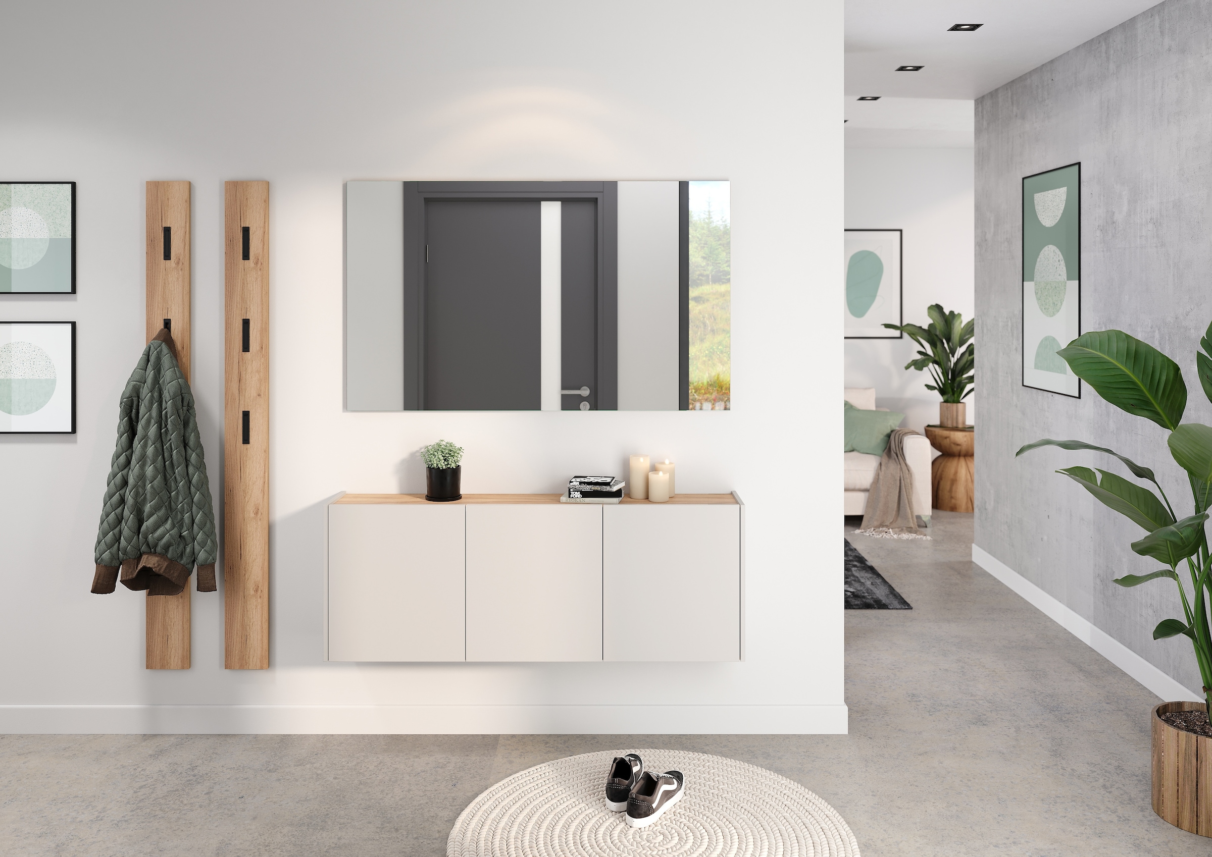 GERMANIA Armoire multi-usages »GW-Libbiano« , ideal für schmale Flure, Breite 138 cm, in 3 verschiedenen Höhen