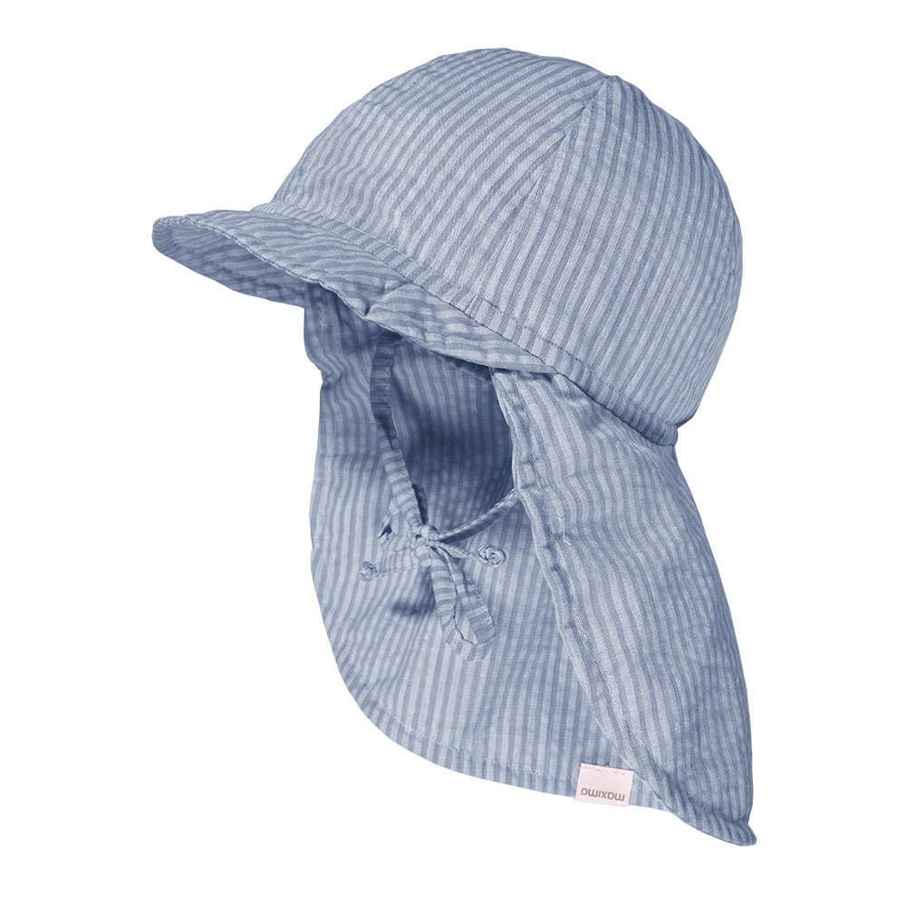 MAXIMO Casquette à visière 1 cuis zum Binden, Seersucker, Nackenschutz, Unisex, Kleinkind