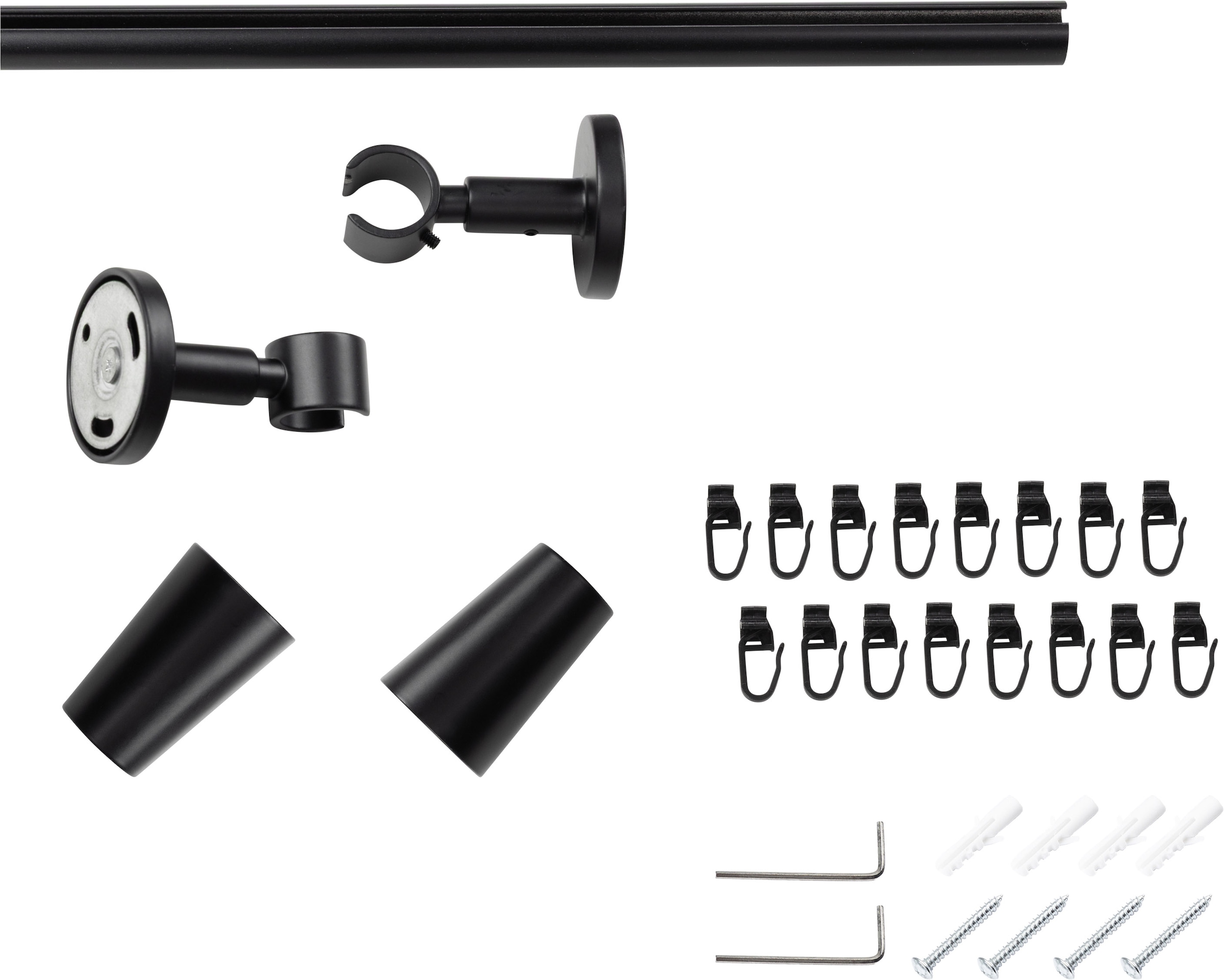 SN DECO GROUP Tringle à rideaux »Gardinenstange Innenlauf Nizza Ø 19 mm, 1-läufig, Fixmass, verschraubt« Ø 19 mm Fixmass;kürzbar