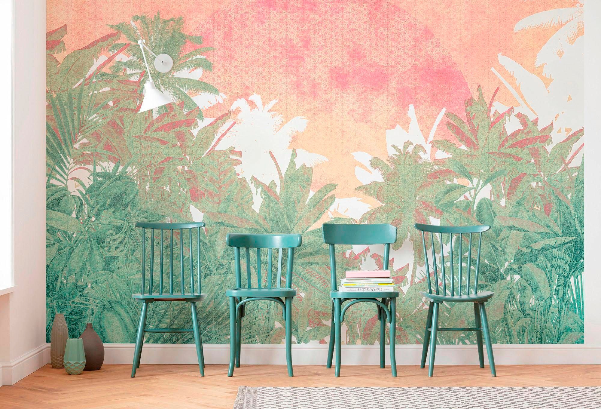 Komar Papier peint intissé »Digitaldruck Vlies -  Palmiers - Grösse 400 x 280 cm« imprimé Wohnzimmer, Schlafzimmer