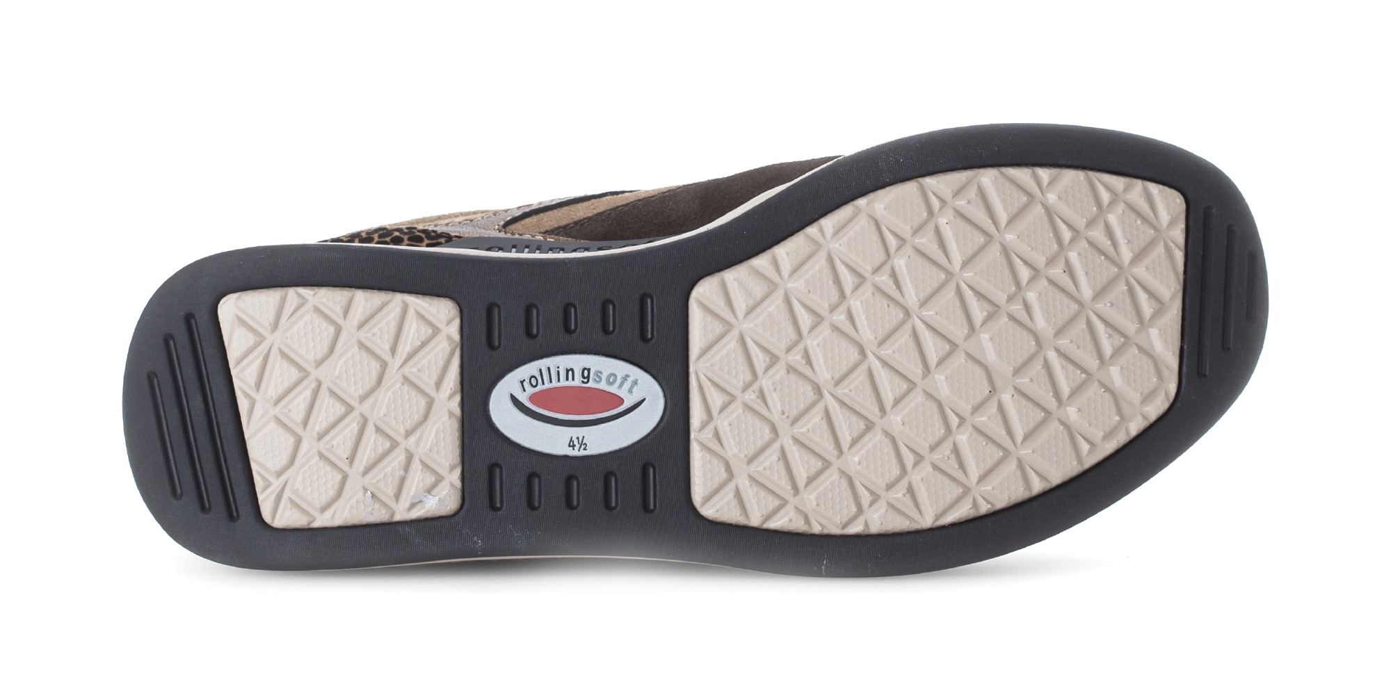 rollingsoft Baskets compensées  chaussure à lacets, chaussure basse, chaussure de loisirs avec fermeture éclair latérale