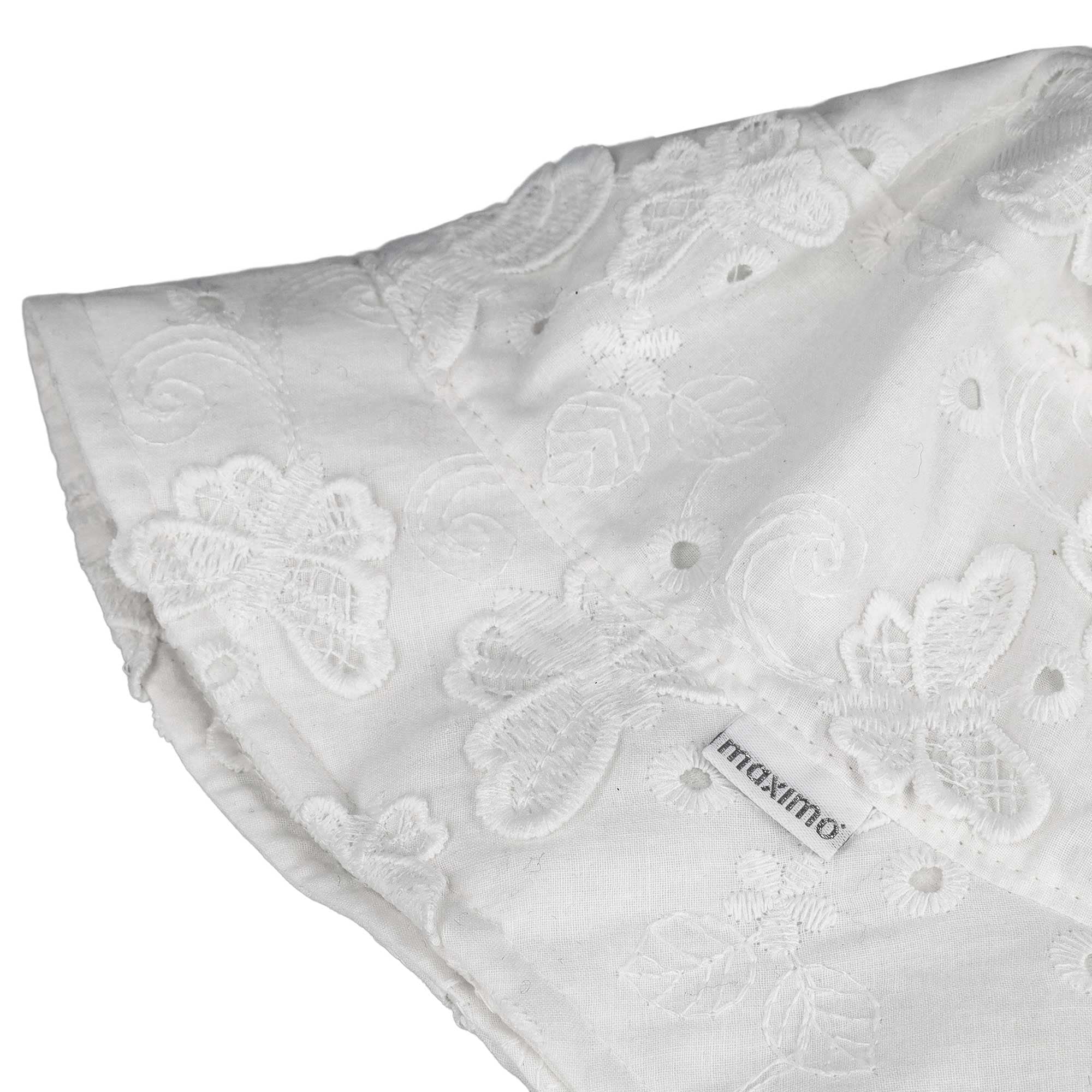 MAXIMO Chapeau de soleil 1 cuis Fischerhut, Weiss, Schmetterlingsmotiv