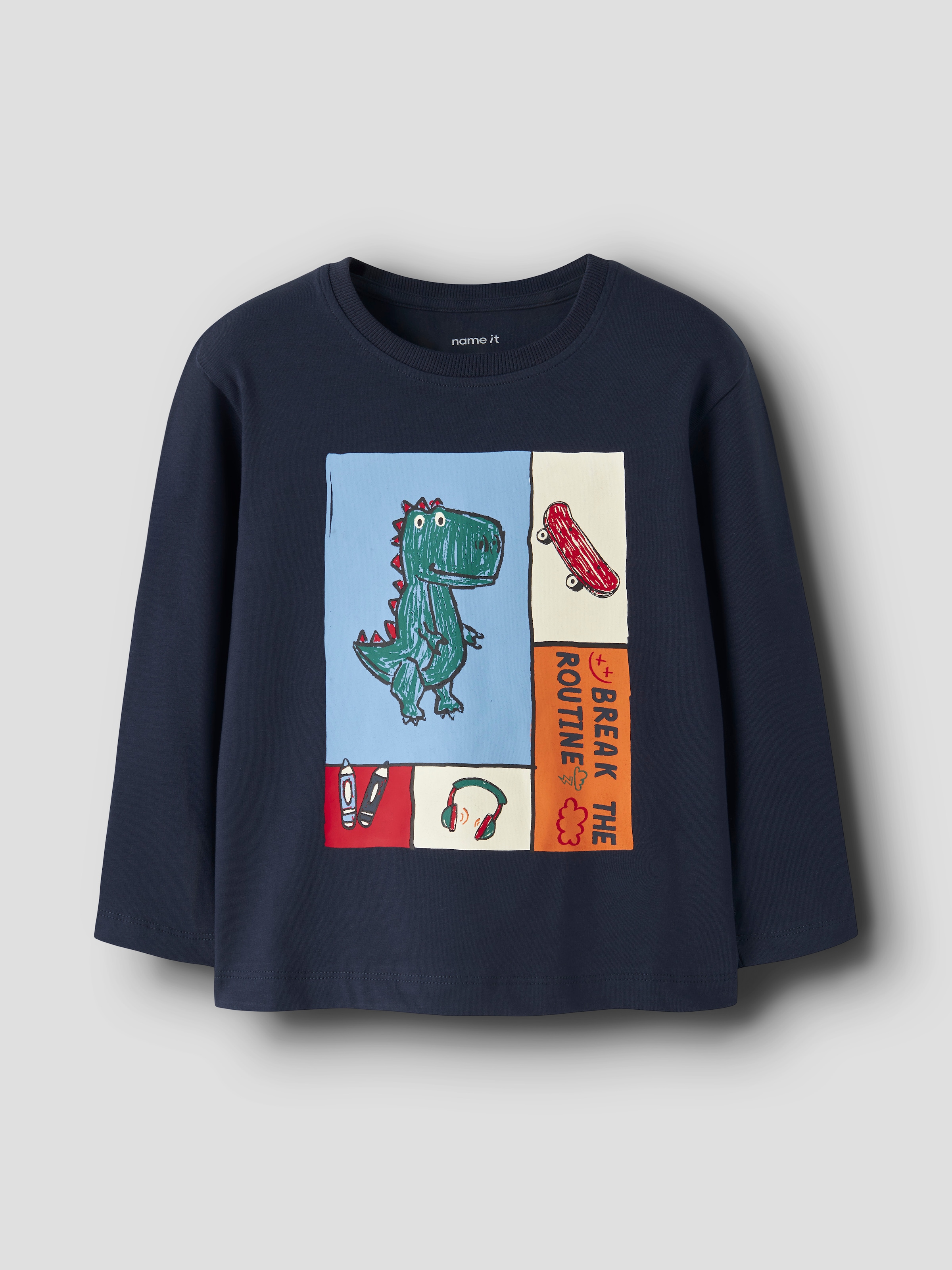 Name It T-shirt à manches longues »NMMLUCIUS 2P LS NREG TOP BOX« Paquet, 2 mélange coton, coupe régulière