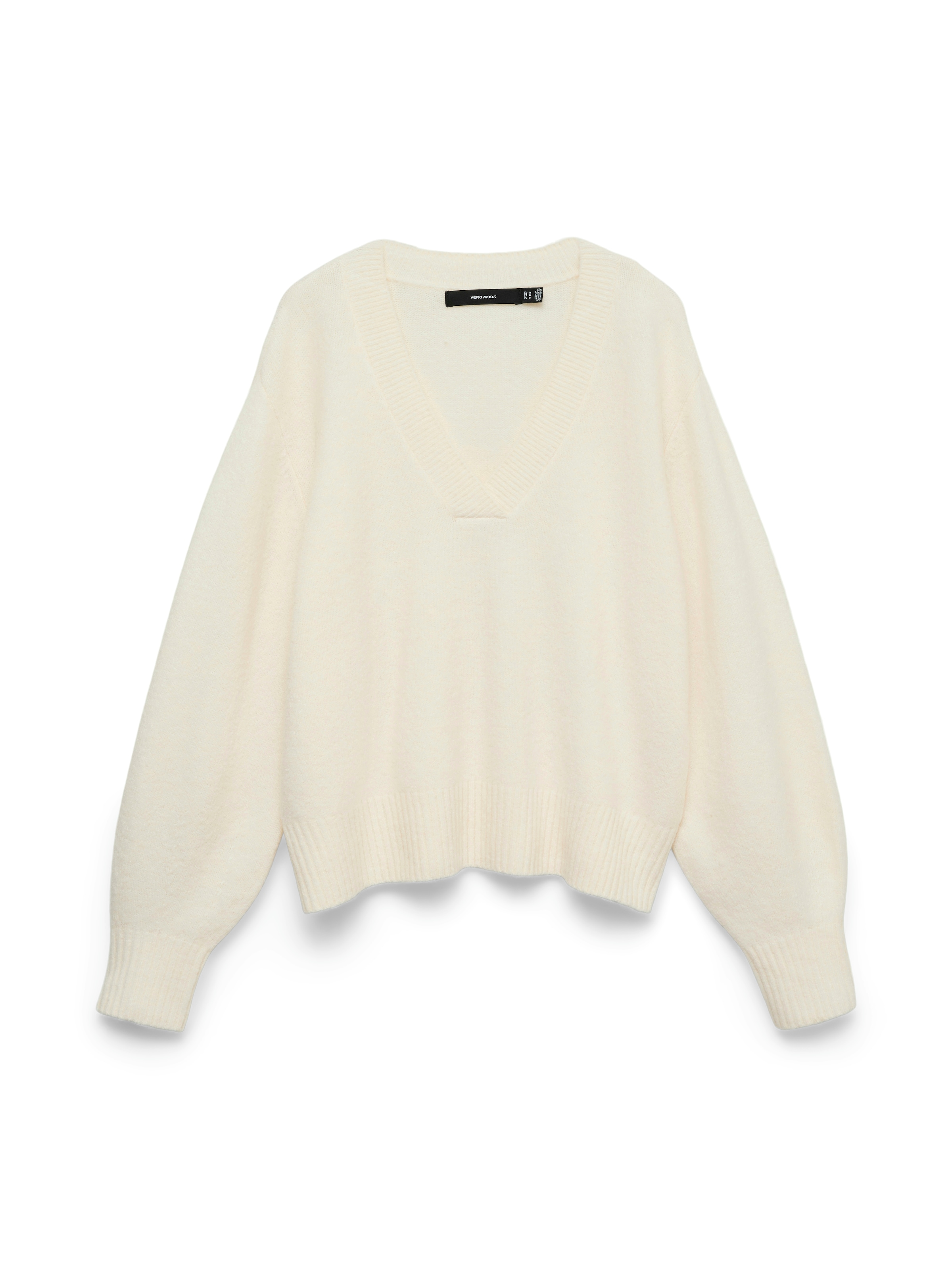 Vero Moda V-Ausschnitt-Pullover »VMBOOM LS V-NECK PULLOVER NOOS« Materialmix, mit Wolle und Stretch