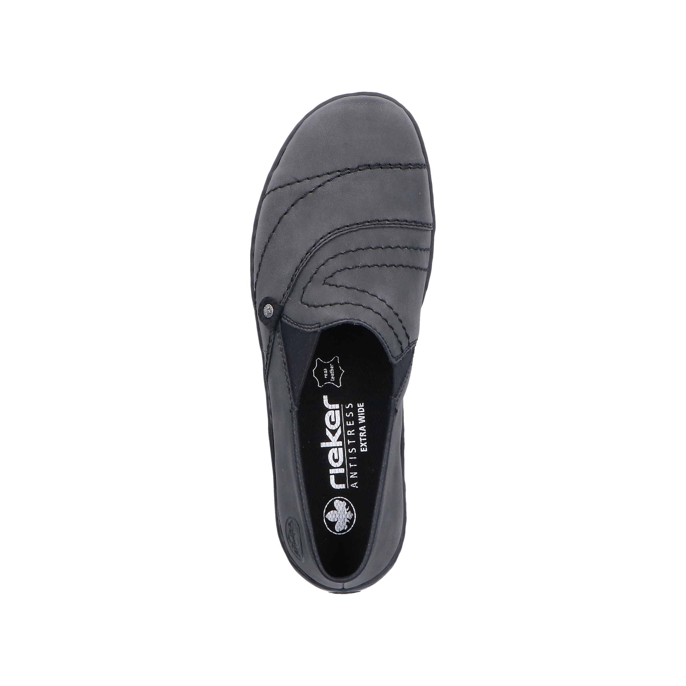 Rieker Slipper  Halbschuh, Schlupfschuh mit Ziernaht und Gummizug