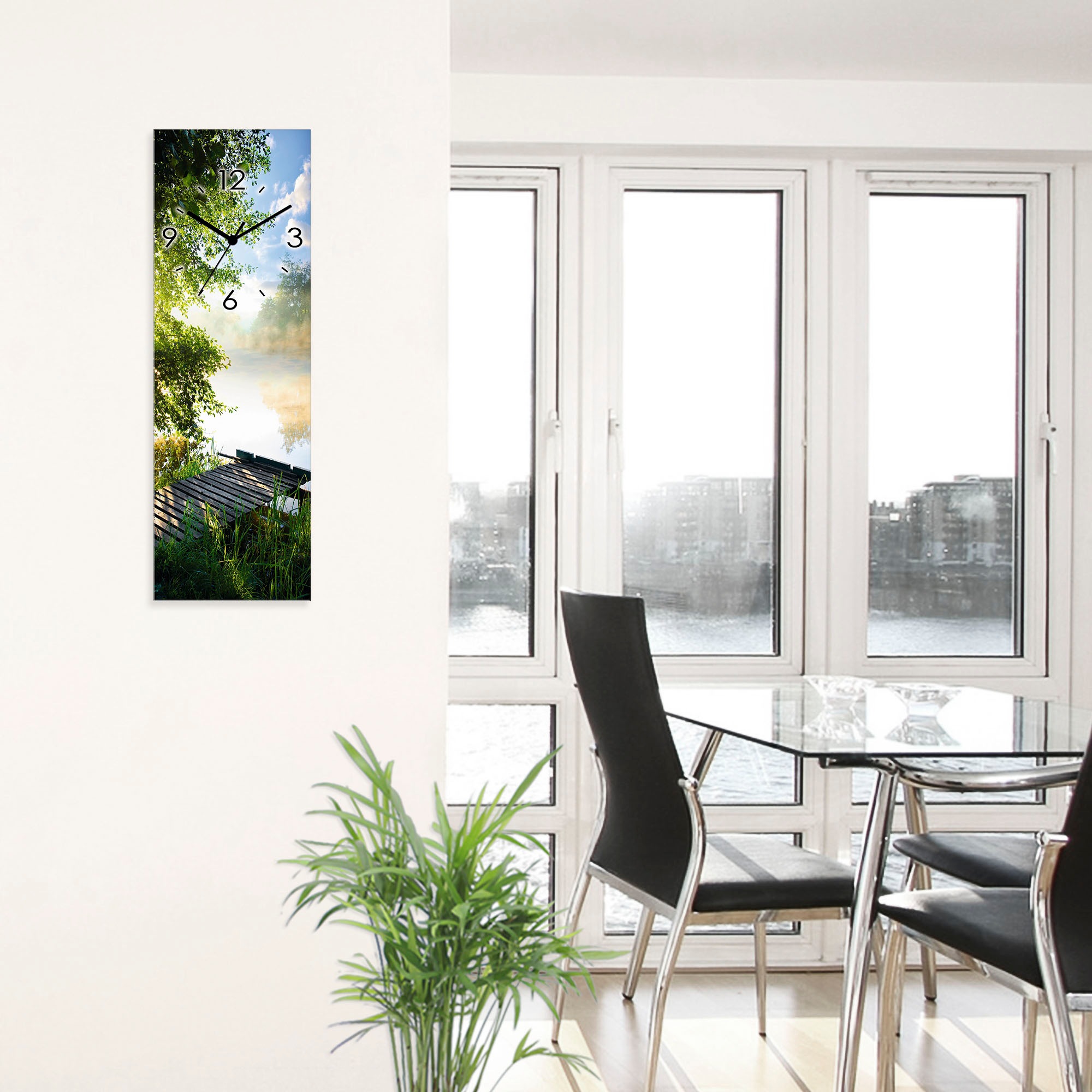 Artland Wanduhr »Angelsteg am Morgen« wahlweise mit  Quarz- oder Funkuhrwerk, lautlos ohne Tickgeräusche