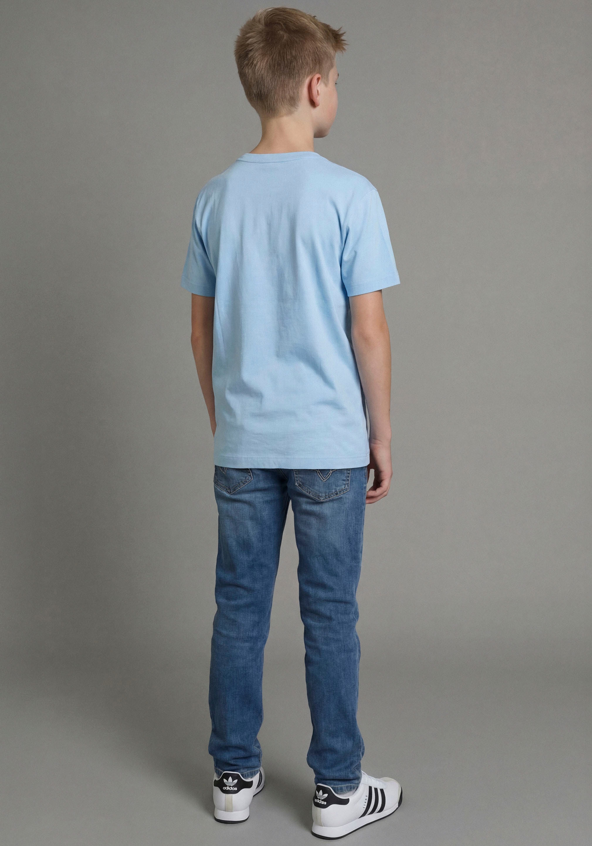 H.I.S T-shirt »2er Pack Shirts mit HIS-Logos für Jungen« Packung, 2,  modischer Stil, Kurzarm, mit Logodruck, aus Baumwolle, für Jungen