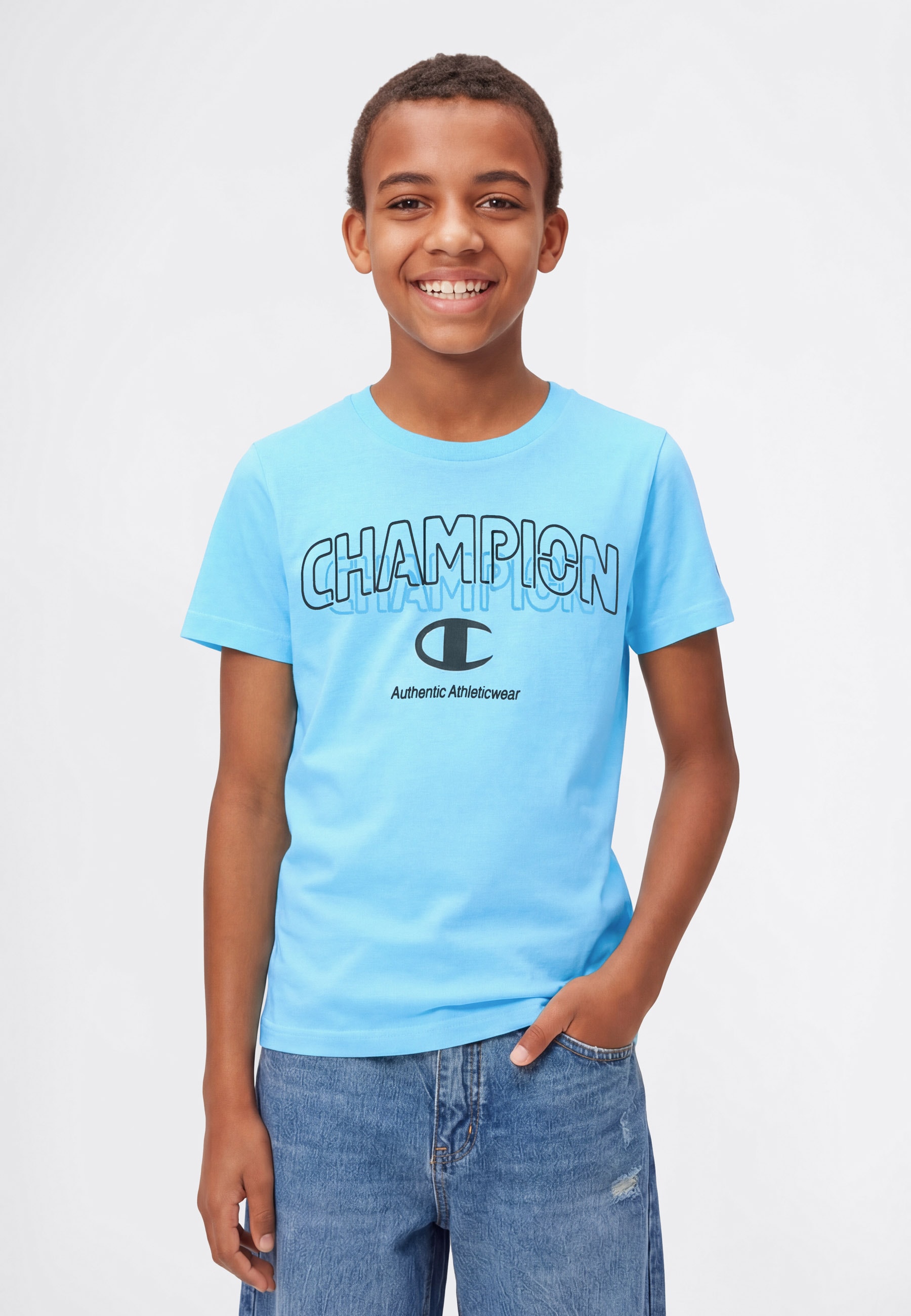 Champion T-shirt »Graphic T-Shirt« für Kinder, sportlicher Stil, Kurzarm, für sportliche Aktivitäten