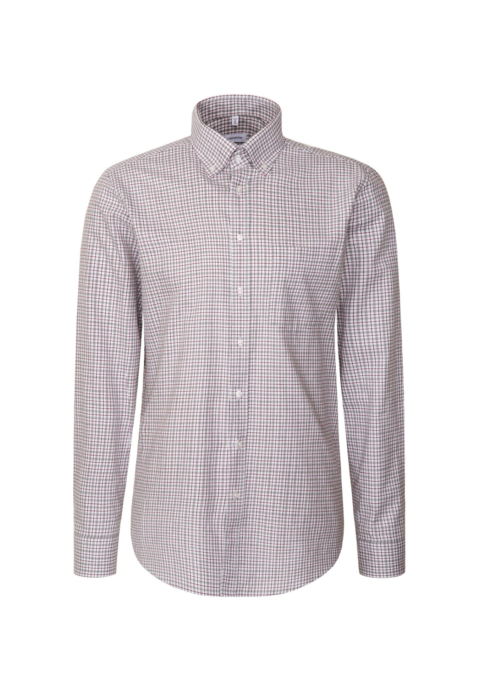 seidensticker Flanellhemd »Schwarze Rose« Regular 1/1 Button-Down-Kragen Karo