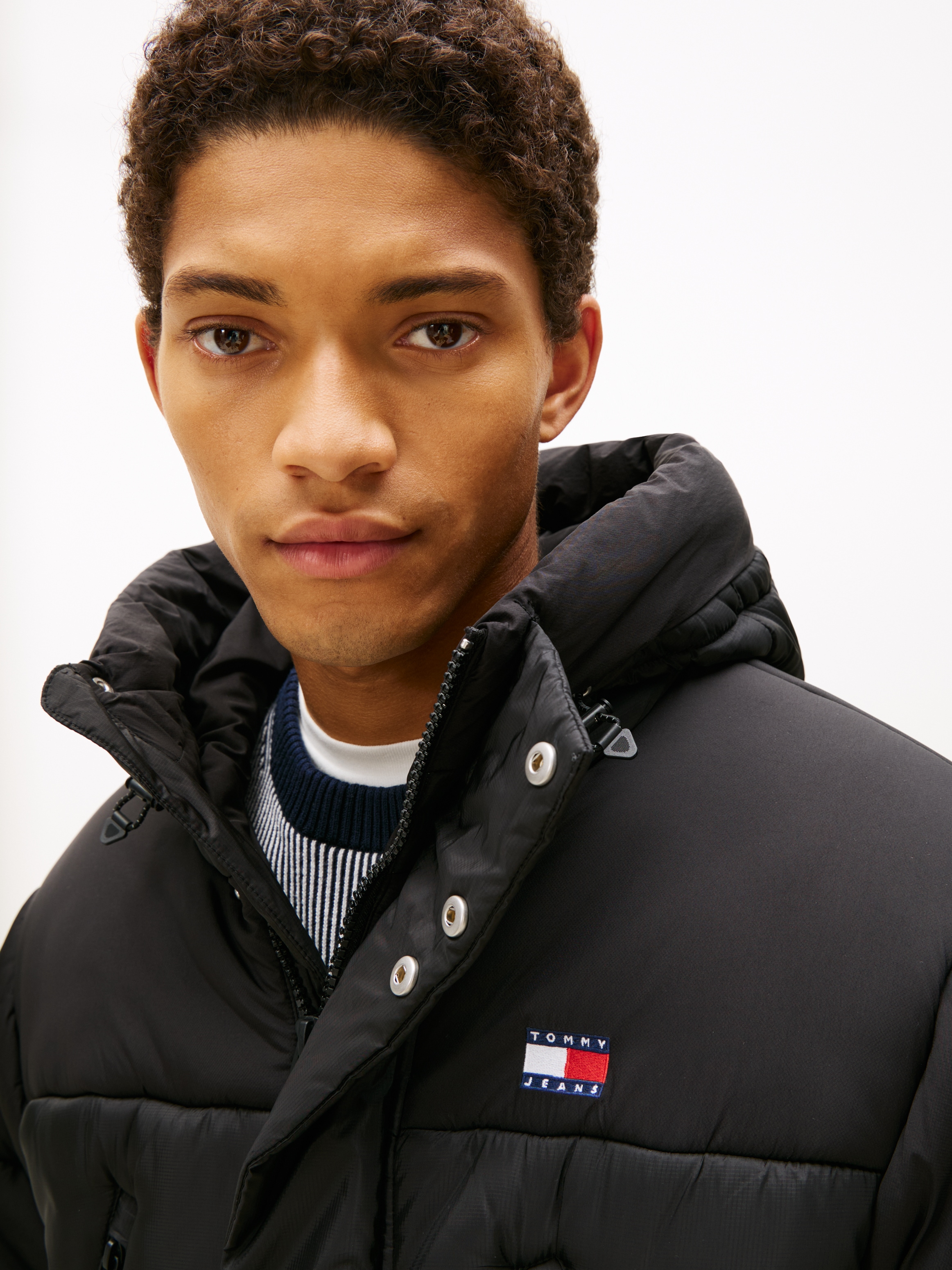 Tommy Jeans Steppmantel »FABRIC MIXED PARKA« Regular fit mit Kapuze