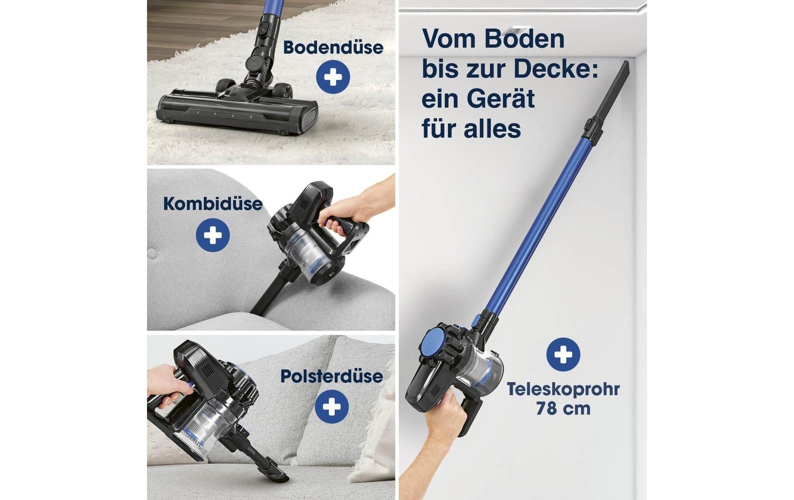 CLEANmaxx Akku-Hand-und Stielstaubsauger »CLEANmaxx Akku-Hand- und Stielsauger Blau/Schwarz«