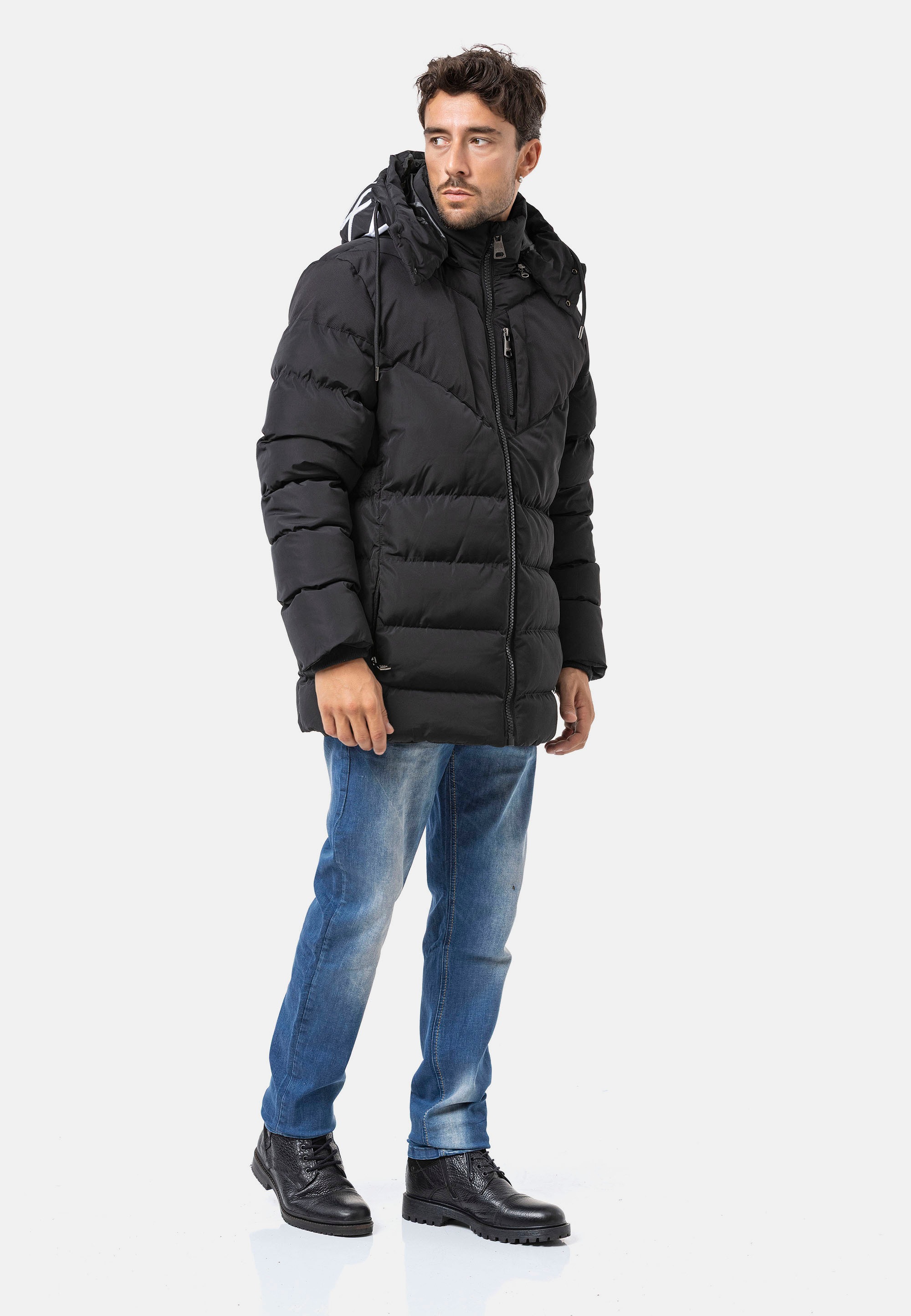 Cipo & Baxx Steppjacke mit Kapuze