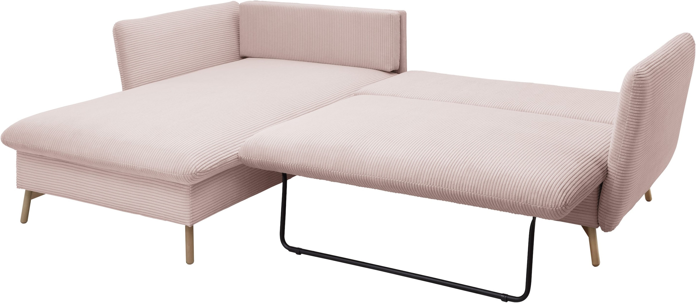 GOODproduct Canapé d'angle »MERLE, 258 cm, L-Form, traumhafter Cord,« mit Bettfunktion und Bettkasten, Liegefläche 224 x 139