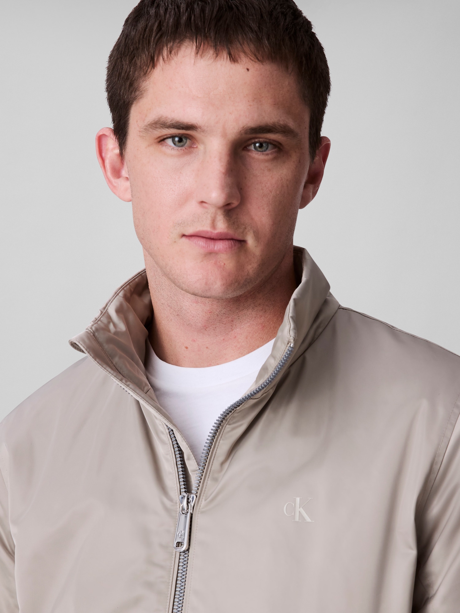 Calvin Klein Jeans Bomberjacke »LS PADDED HARRINGTON JACKET« ohne Kapuze Mit Rundhalsausschnitt mit Stehkragen