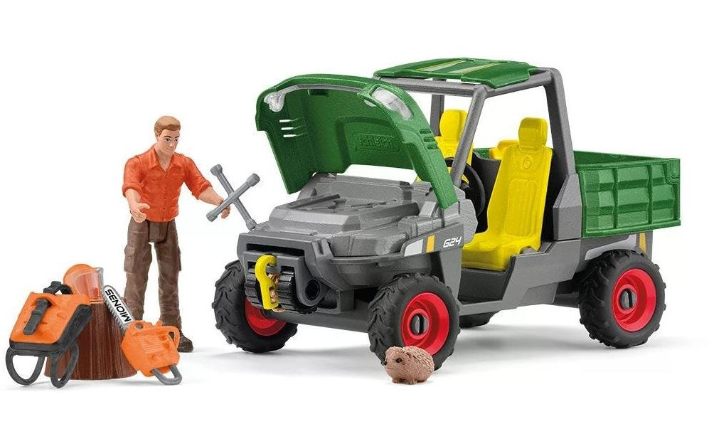 Schleich® Spielwelt »Farm World Waldbauer mit Fahrzeug«