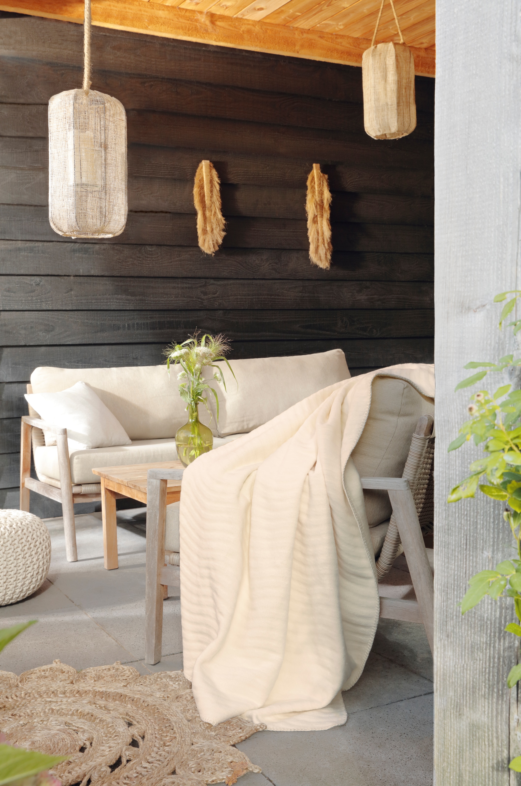 Biederlack Couverture d'intérieur »Wohndecke Nuance« mit schöner Hoch-Tief-Struktur