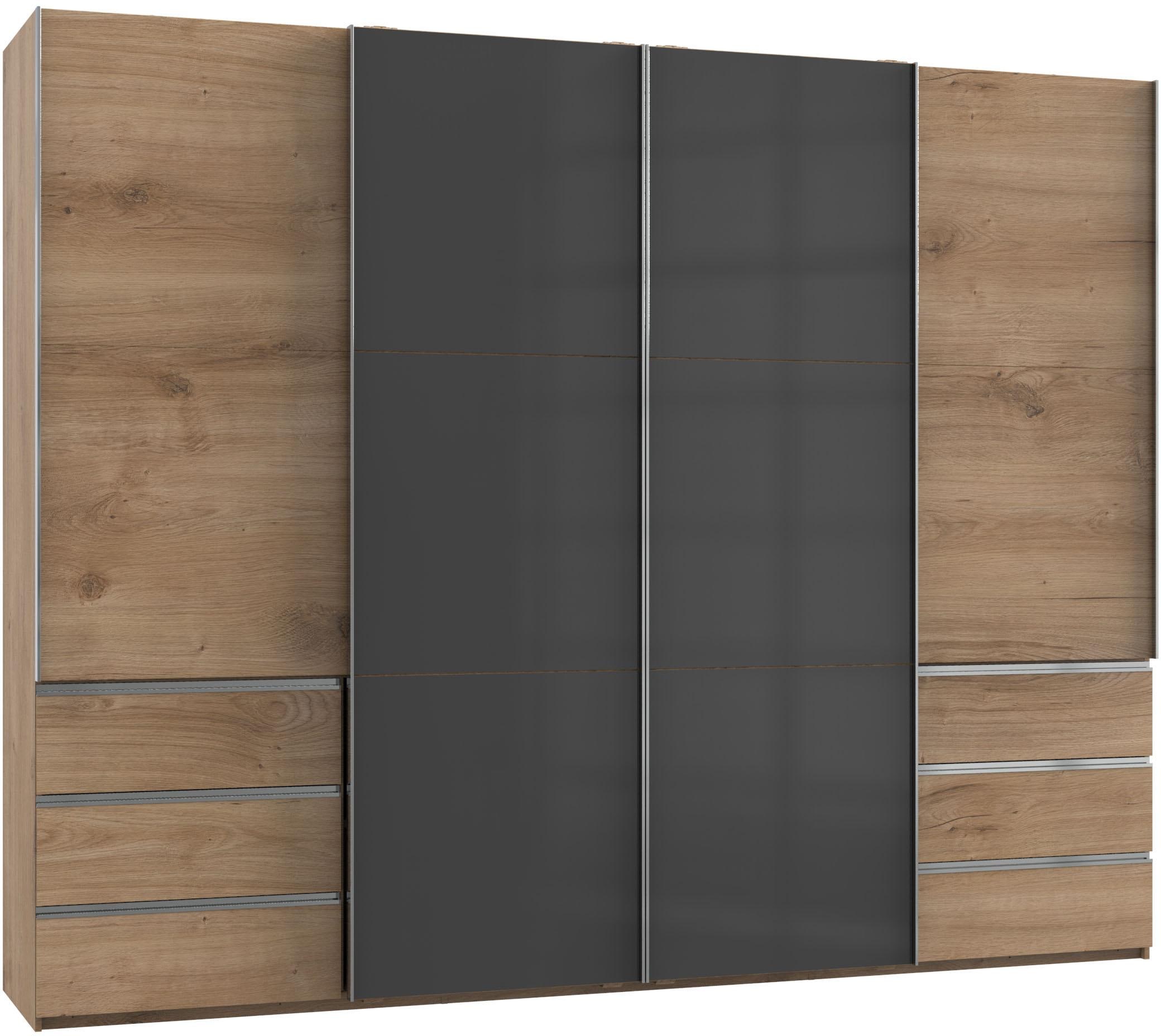 Wimex Armoire à portes coulissantes »Level by fresh to go« avec portes vitrées et ouverture synchronisée