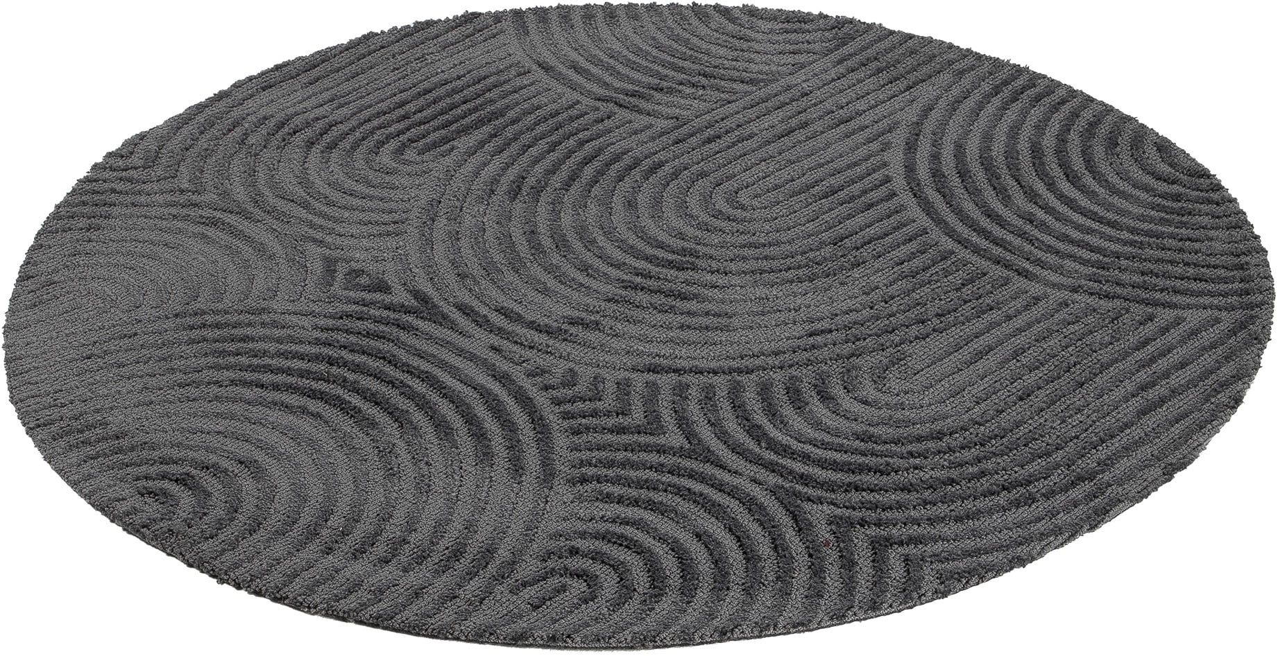 carpetfine Tapis »Holly Zen 1« Rond 12 mm Höhe Hoch-Tief-Effekt, geometrisch, Zeitloses Design, dekoratives Highlight