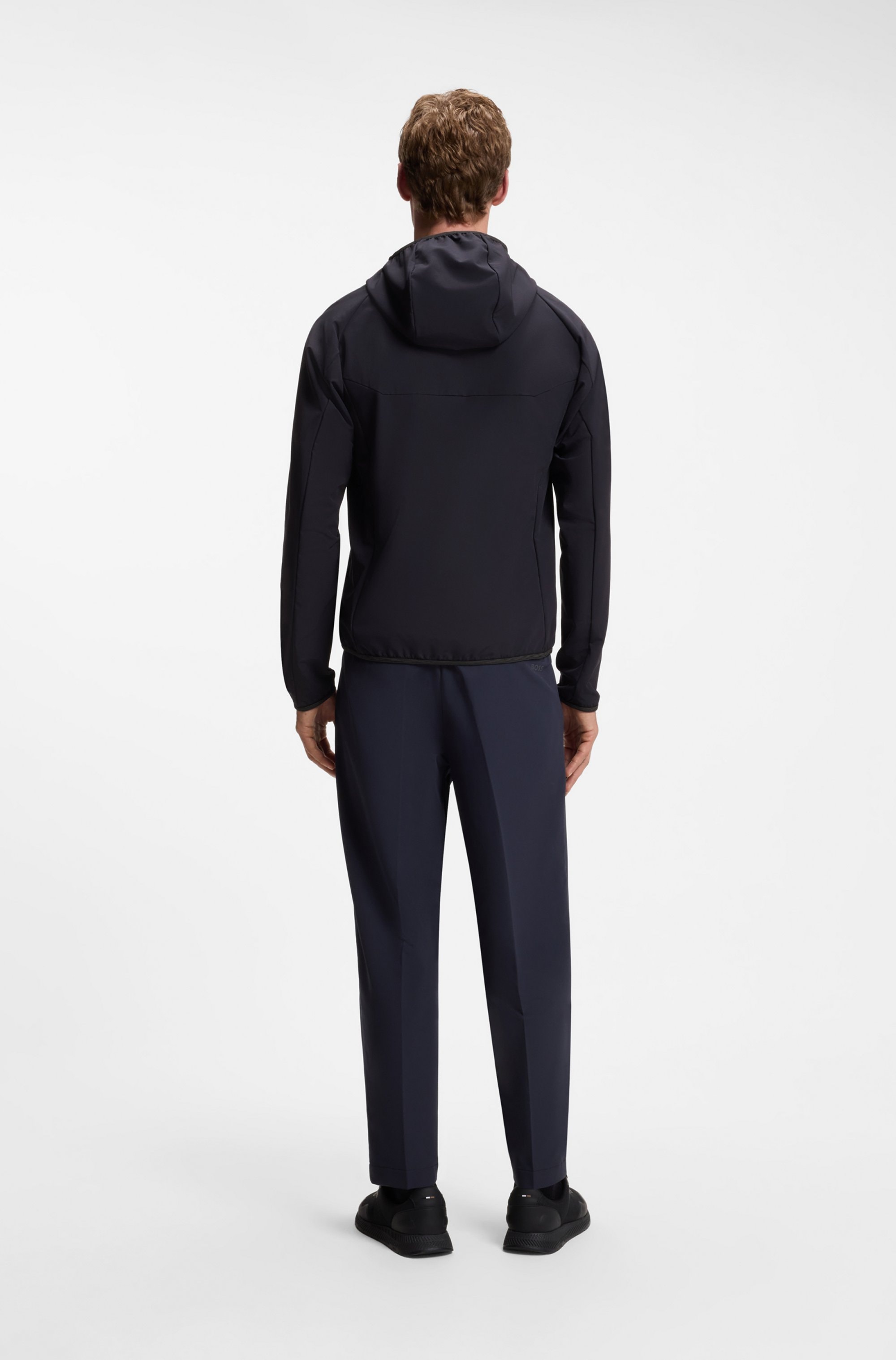 BOSS GREEN Veste fonctionnelle »L Commuter« avec capuche veste fonctionnelle déperlante avec étiquette caoutchoutée, stretch 4 directions
