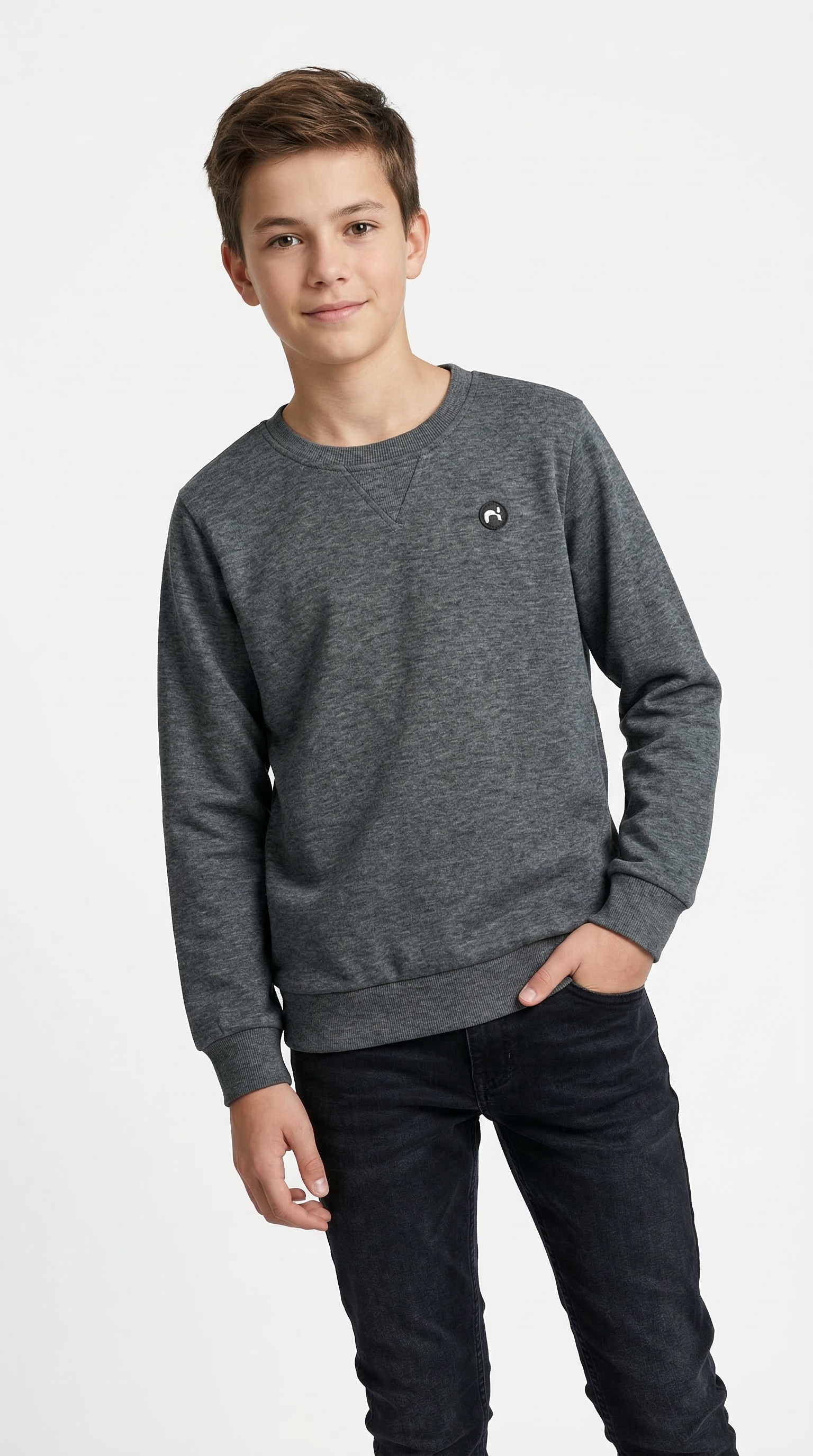 Name It Sweatshirt »NKMVIMO für Jungen mit Bündchen und klassischer Form«, unifarben, casual, regular fit, Baumwollmischung, Rundhals
