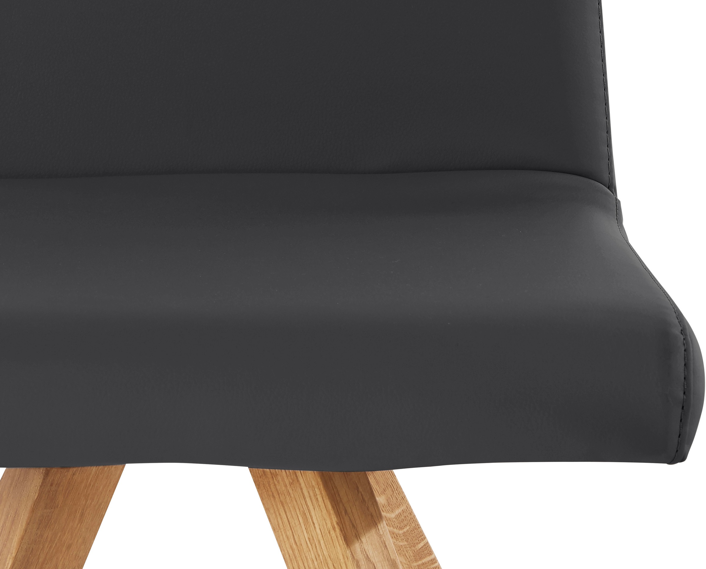 Home affaire Schalenstuhl »Rio« (Set) 2 Stk.Bezug in Kunstleder oder Strukturstoff und das Gestell ist Eiche geölt