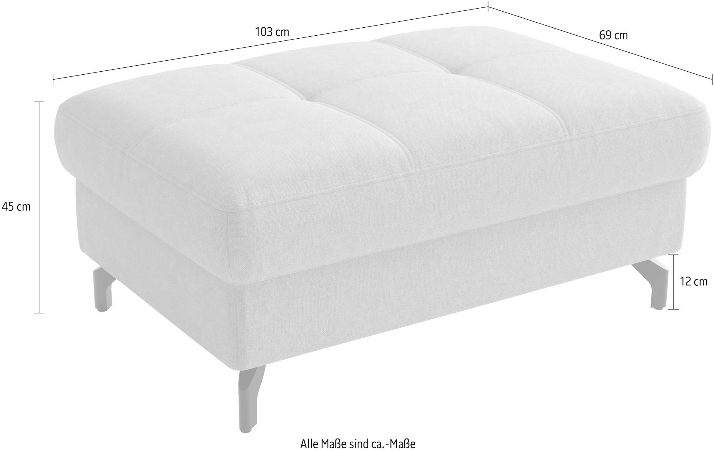 sit&more Tabouret rembourré »Vanity, B: 103 cm«
