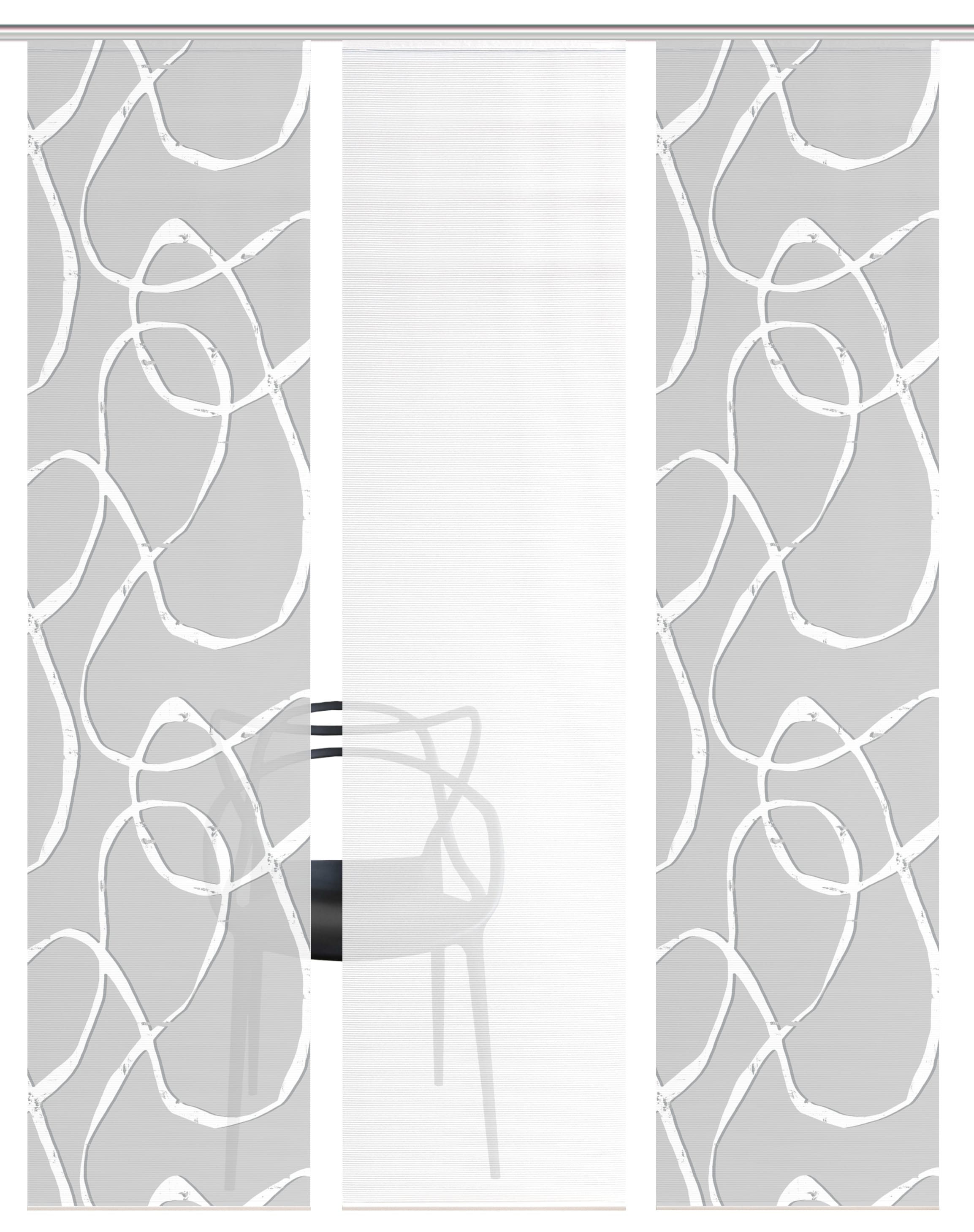 Vision S Rideau coulissant »OPHELIA« Support de panneau 3 cuis tlg. rideau coulissant, aspect bambou, impression numérique, ENSEMBLE