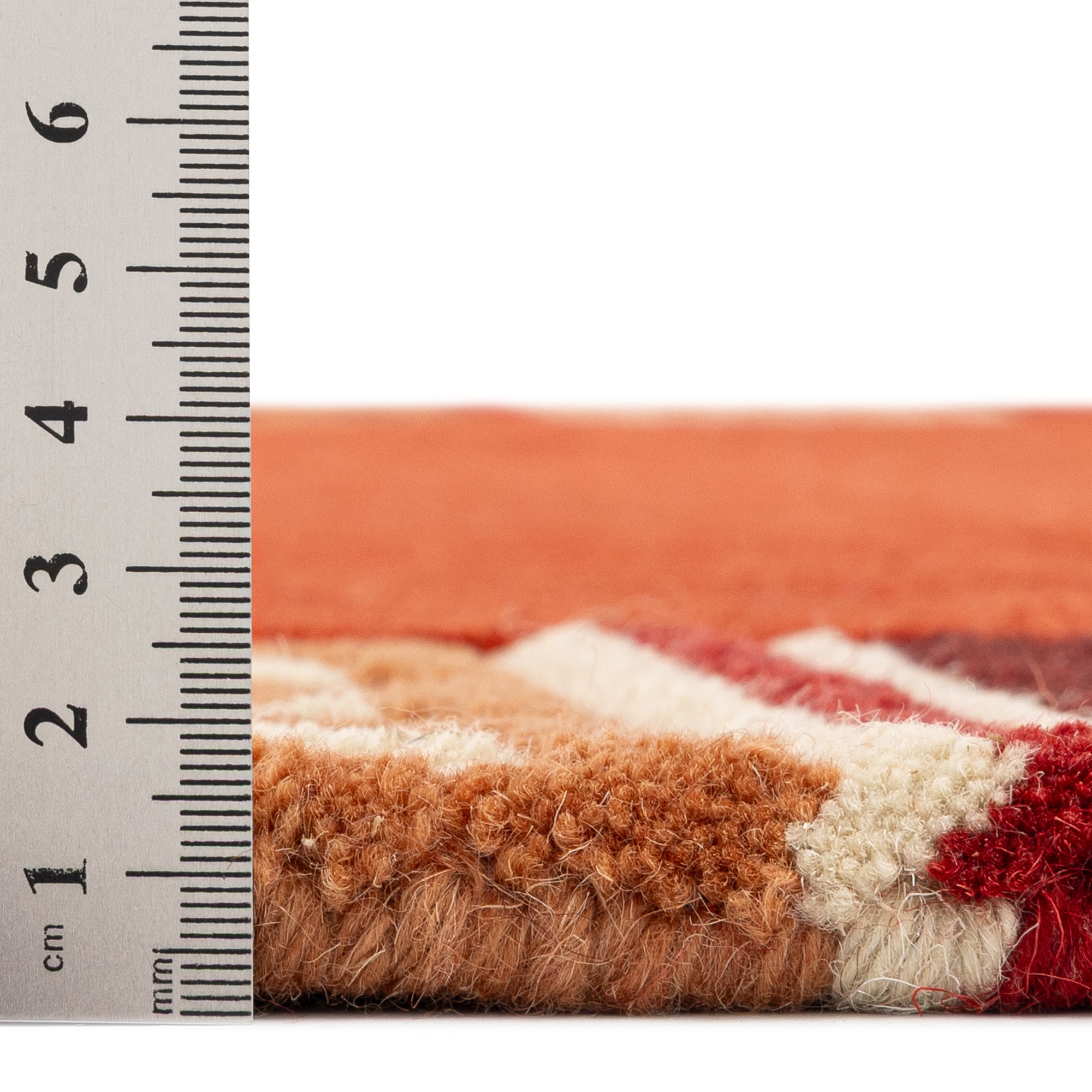 THEKO Tapis en laine »Tromso, Wolle, Handgefertigt, Bordüre mit Hoch-Tief-Effekt« Rectangulaire 15 mm Höhe salon, chambre, salle à manger