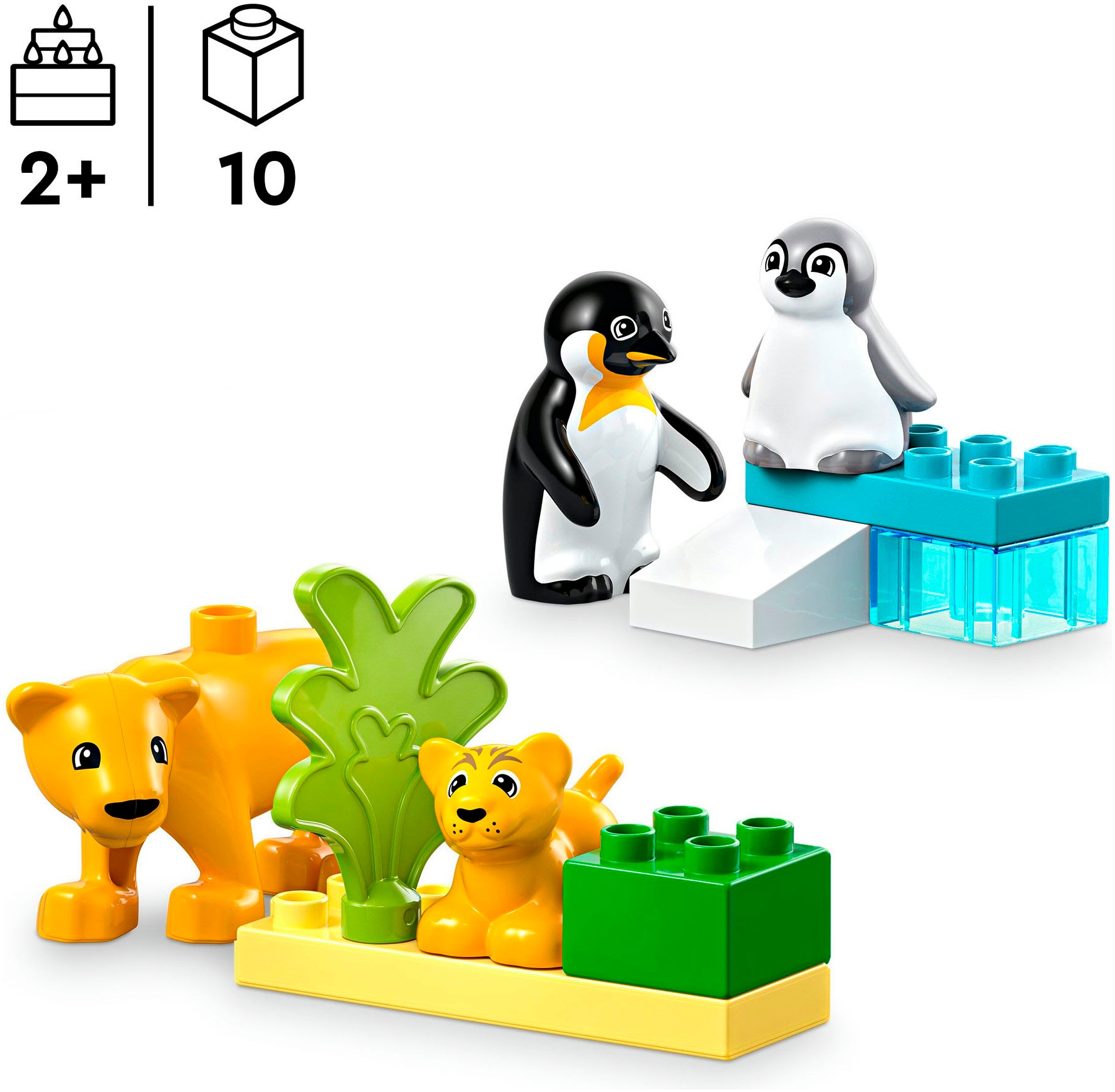 LEGO® Pions de construction »Wildtier-Familien: Pinguine und Löwen (10442), LEGO DUPLO Town« Made in Europe