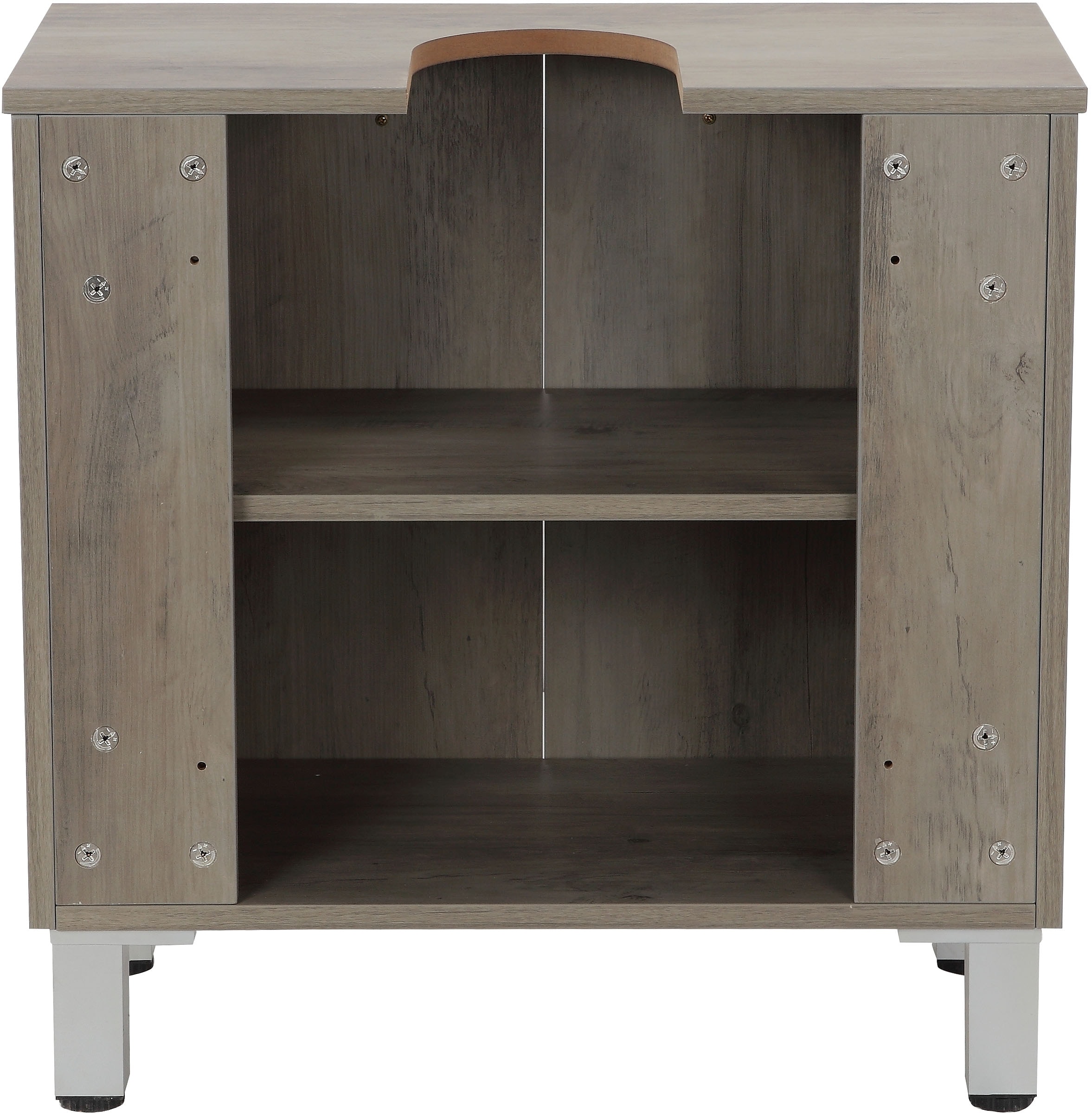 welltime Armoire sous lavabo »Florenz,Breite 60cm, 2 Tür, 2 Fächer, mit Siphonausschnitt, MDF-Front« in verschiedenen Farben erhältlich, Badmöbel, Badschrank, Kommode, Bad