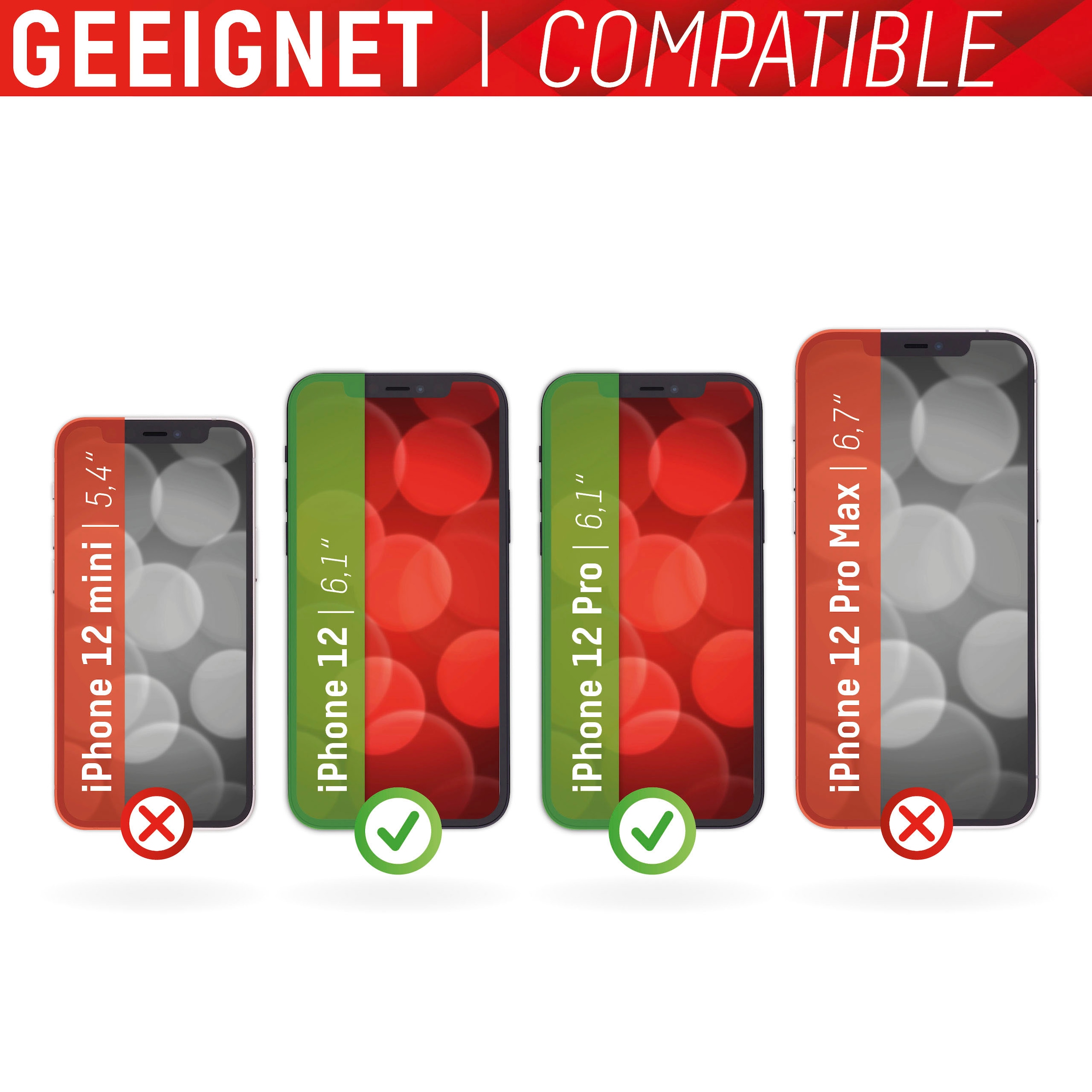 Displex Verre de protection d'écran »DISPLEX Real Glass Panzerglas für Apple iPhone 12/12 Pro (6,1")« für Apple iPhone 12 / 12 Pro 1 cuis tlg.